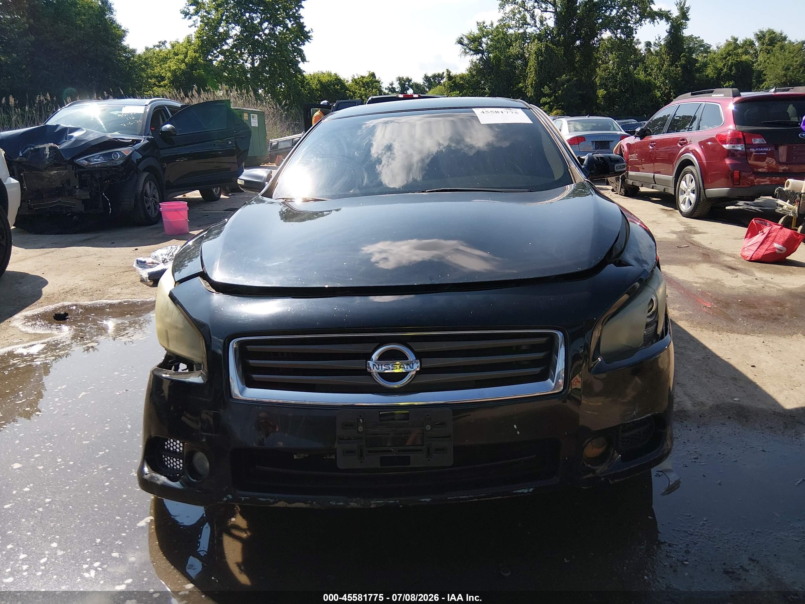 2012 Nissan Maxima 3.5 Sv Black vin: 1N4AA5AP3CC842706