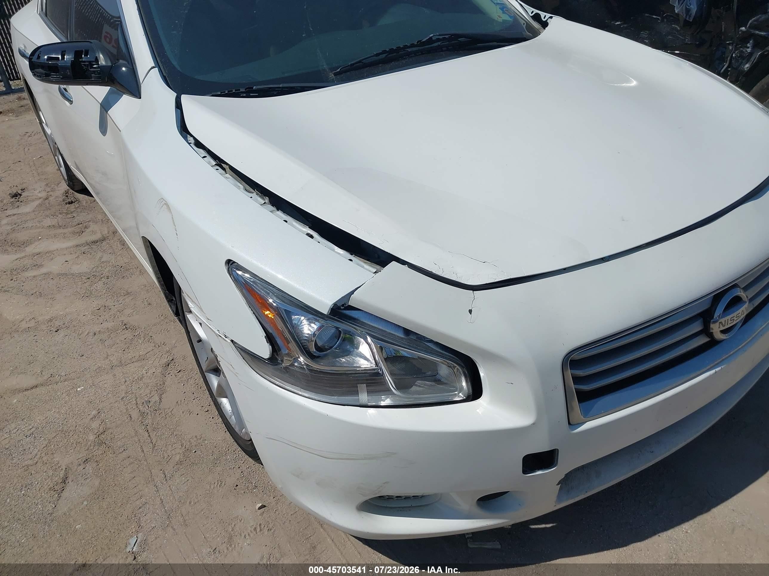 2012 Nissan Maxima 3.5 S Белый vin: 1N4AA5AP3CC862518