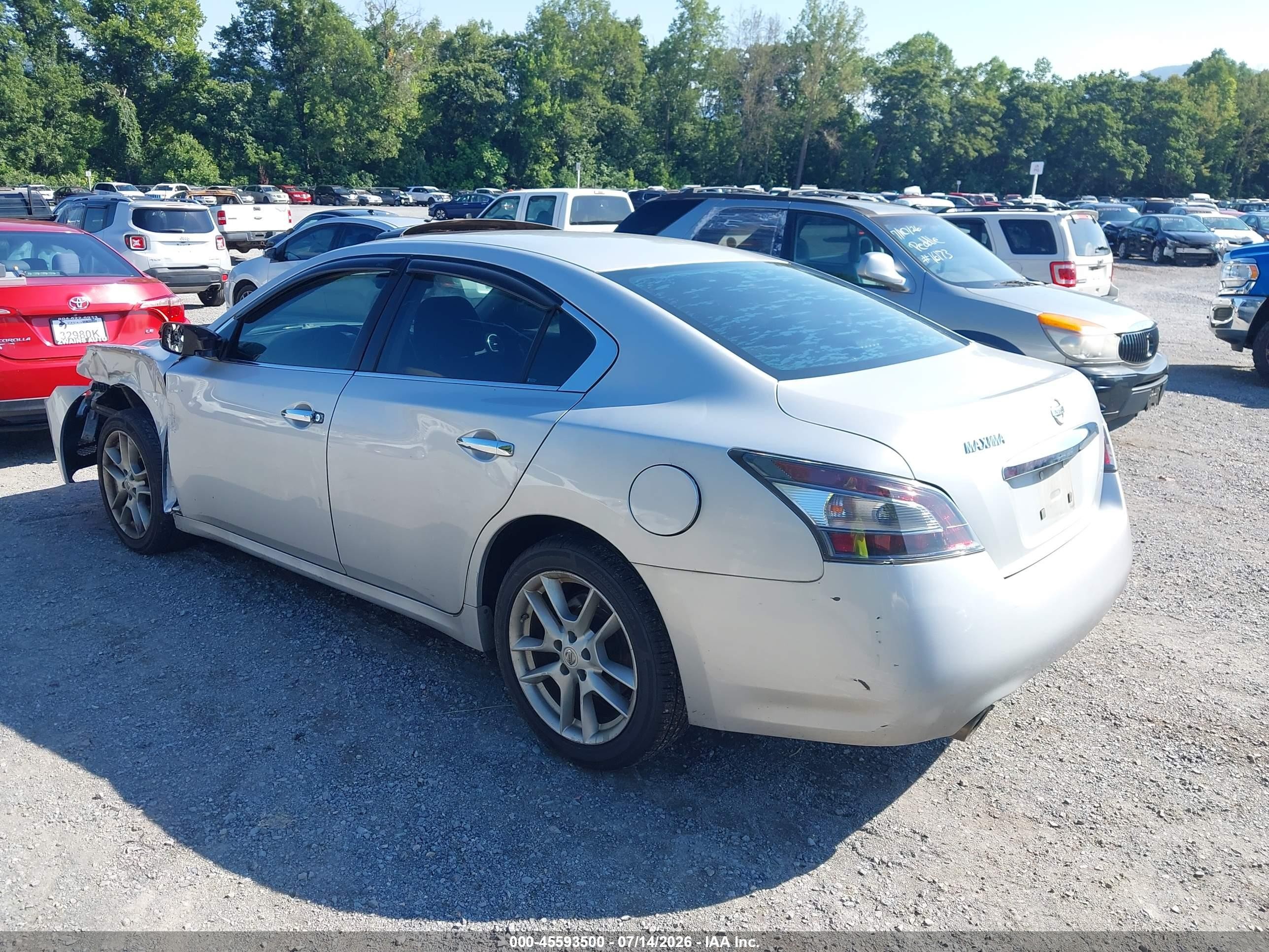 2013 Nissan Maxima 3.5 S Серебряный vin: 1N4AA5AP3DC800344