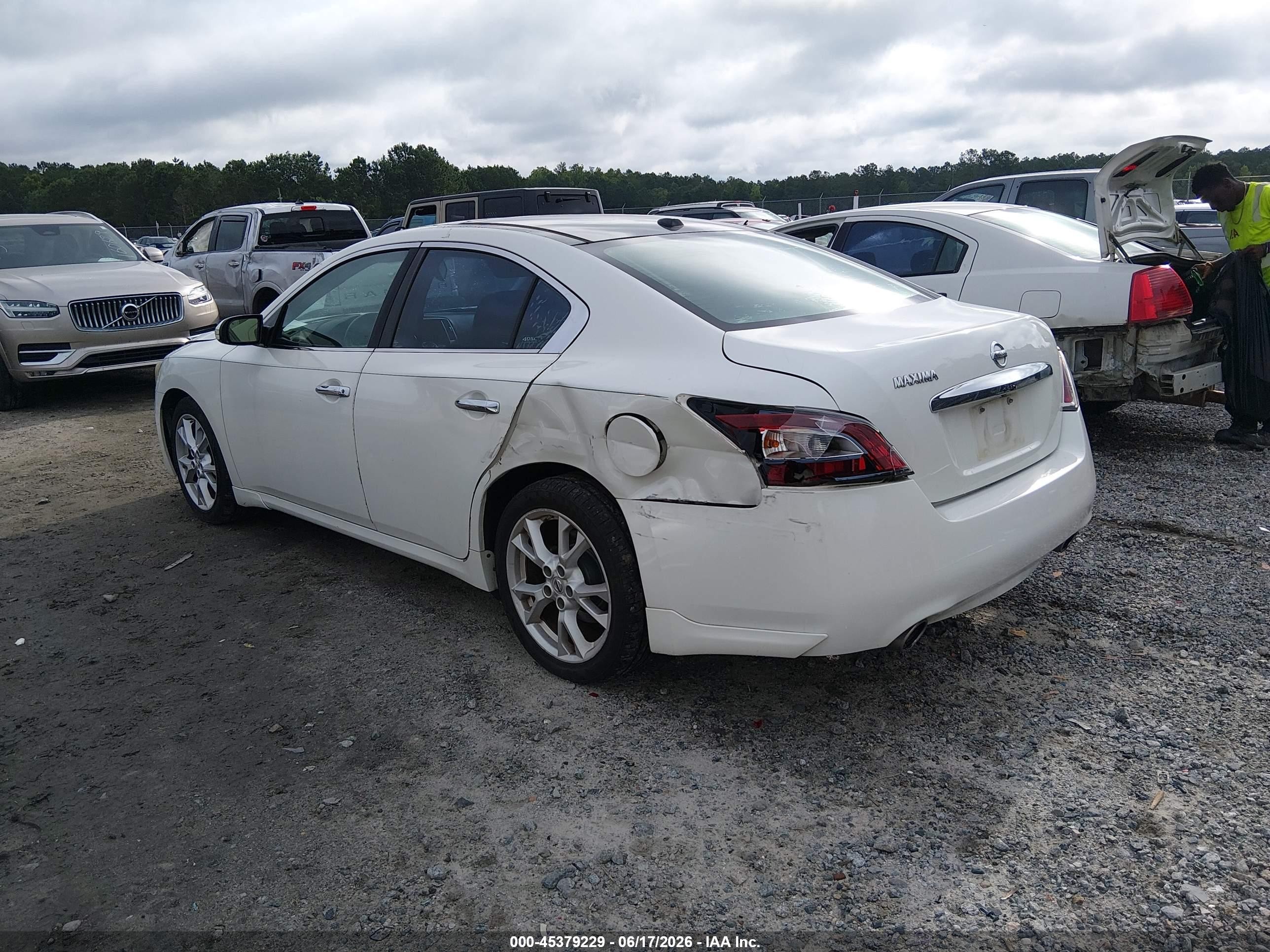 2013 Nissan Maxima 3.5 Sv White vin: 1N4AA5AP3DC801073