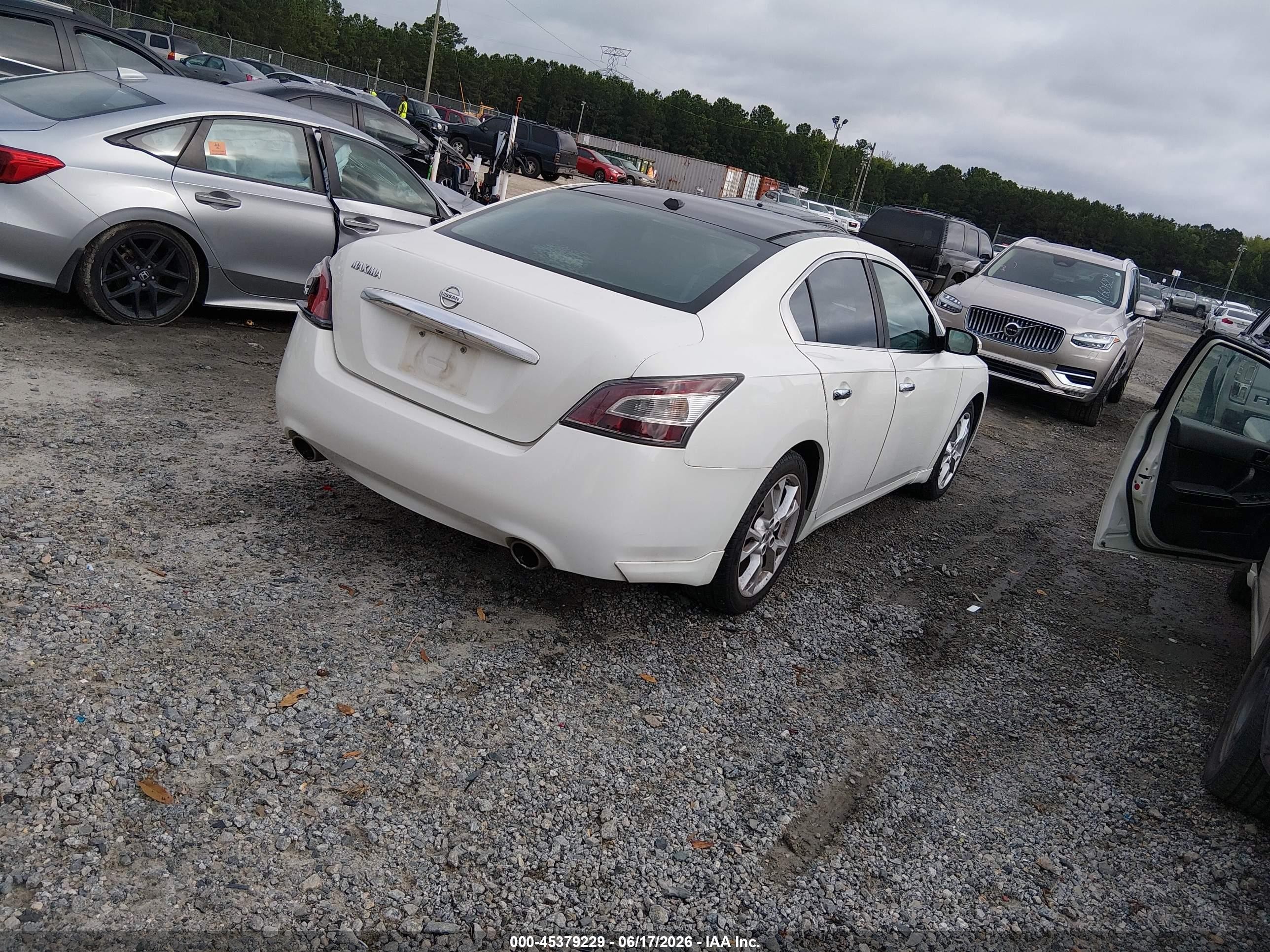 2013 Nissan Maxima 3.5 Sv White vin: 1N4AA5AP3DC801073