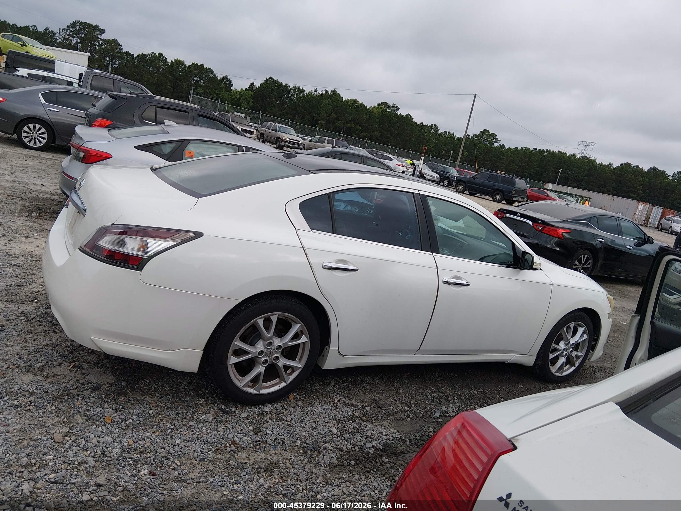 2013 Nissan Maxima 3.5 Sv White vin: 1N4AA5AP3DC801073