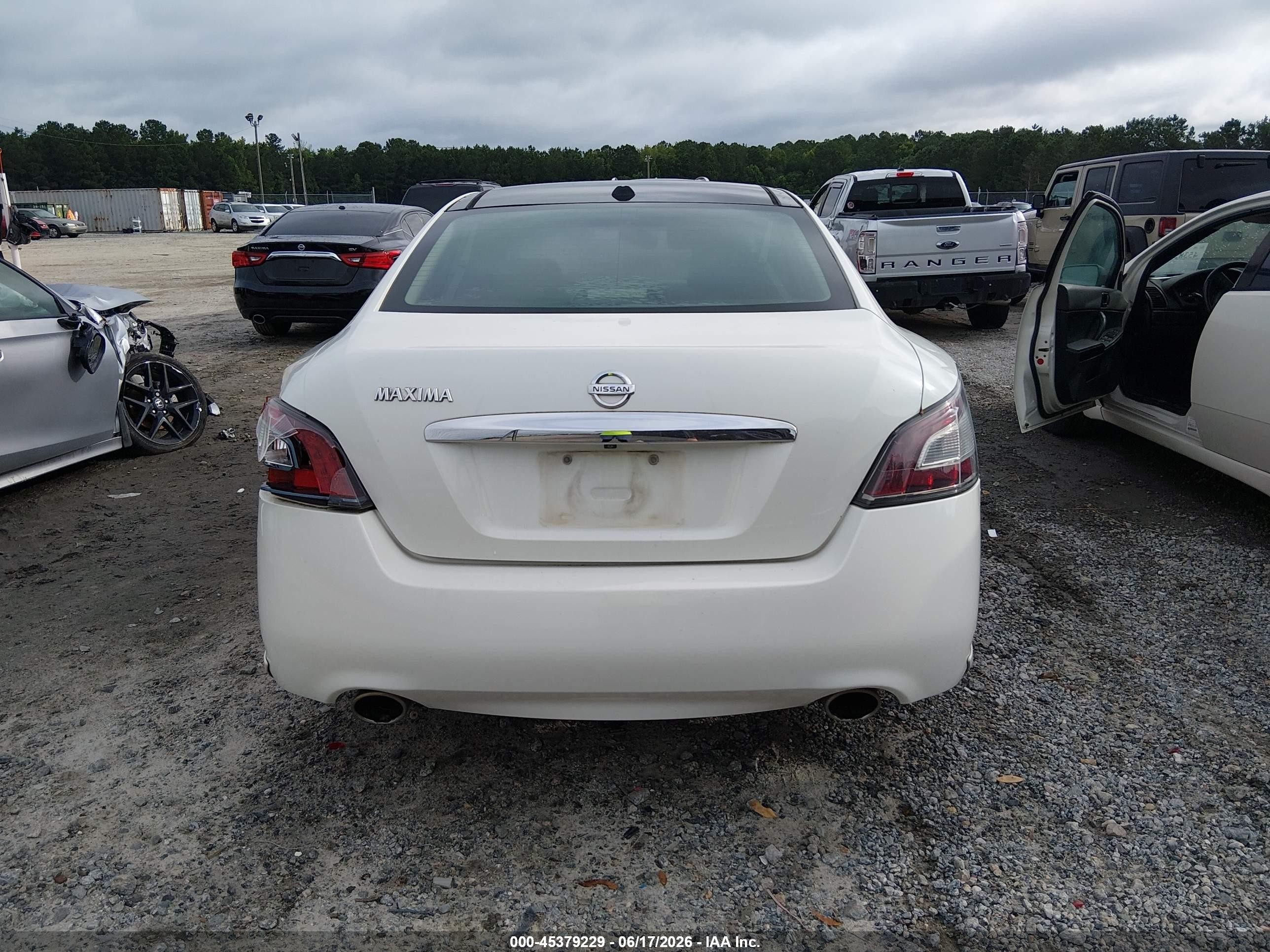 2013 Nissan Maxima 3.5 Sv White vin: 1N4AA5AP3DC801073