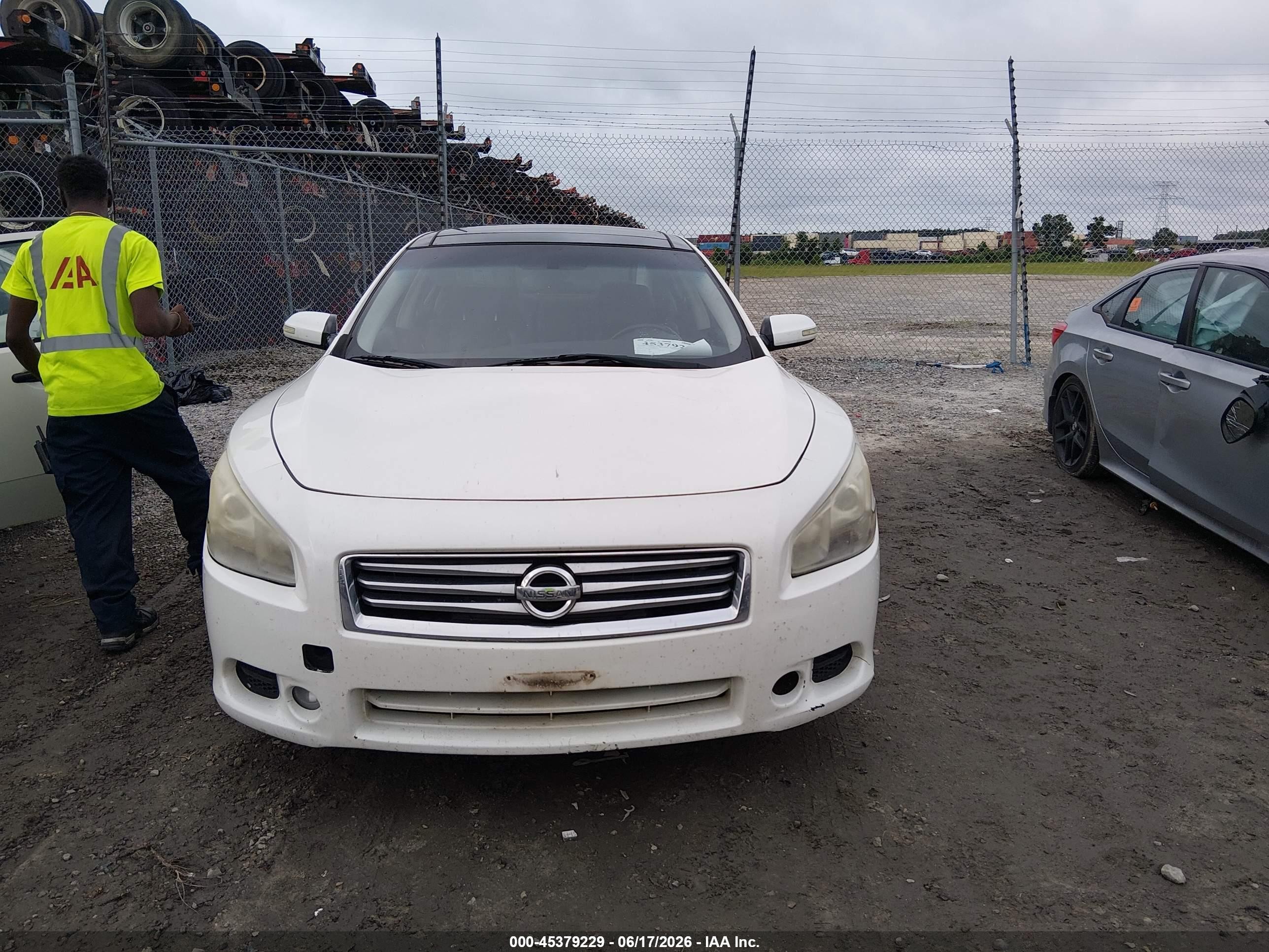 2013 Nissan Maxima 3.5 Sv White vin: 1N4AA5AP3DC801073