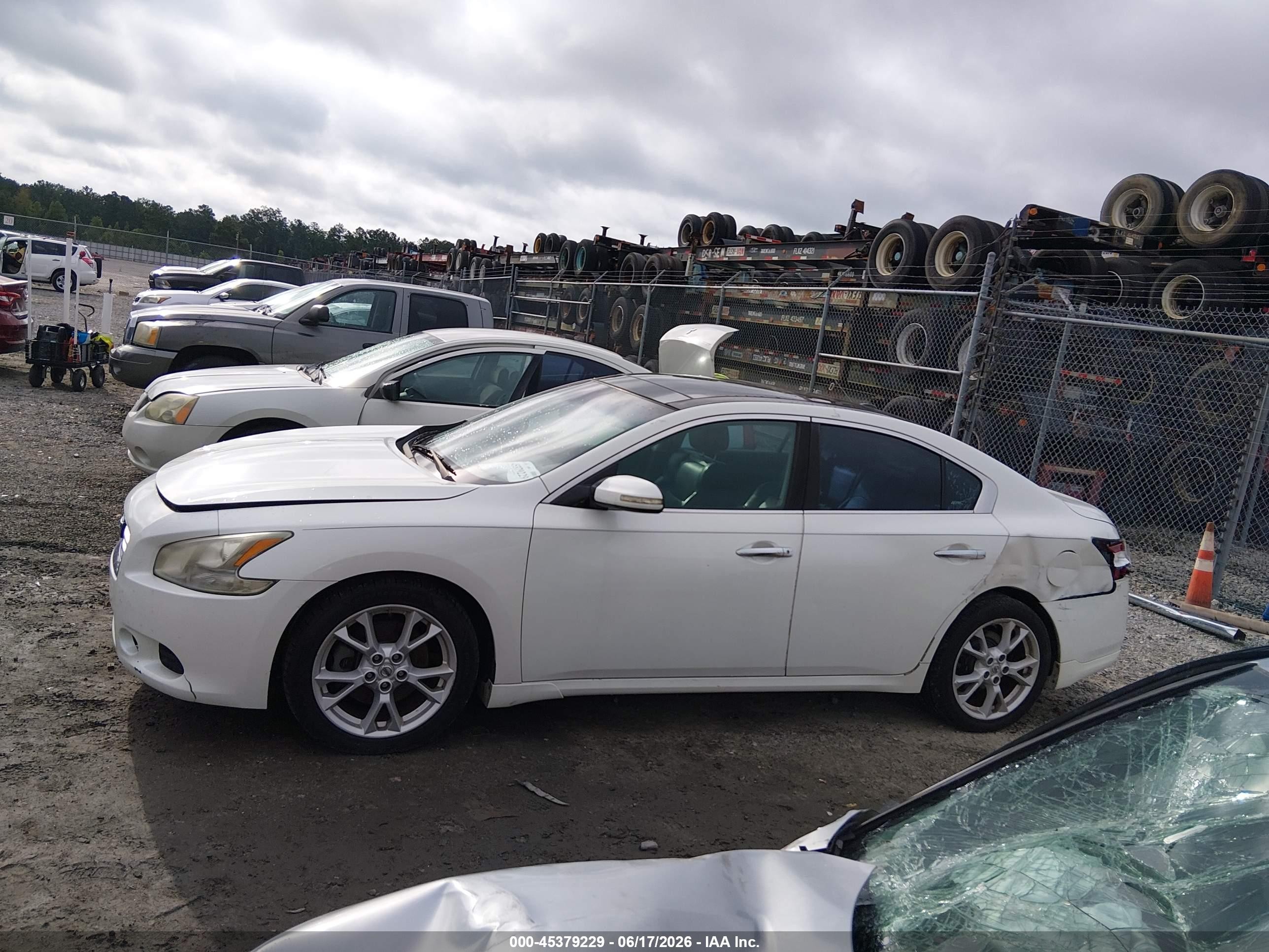 2013 Nissan Maxima 3.5 Sv White vin: 1N4AA5AP3DC801073