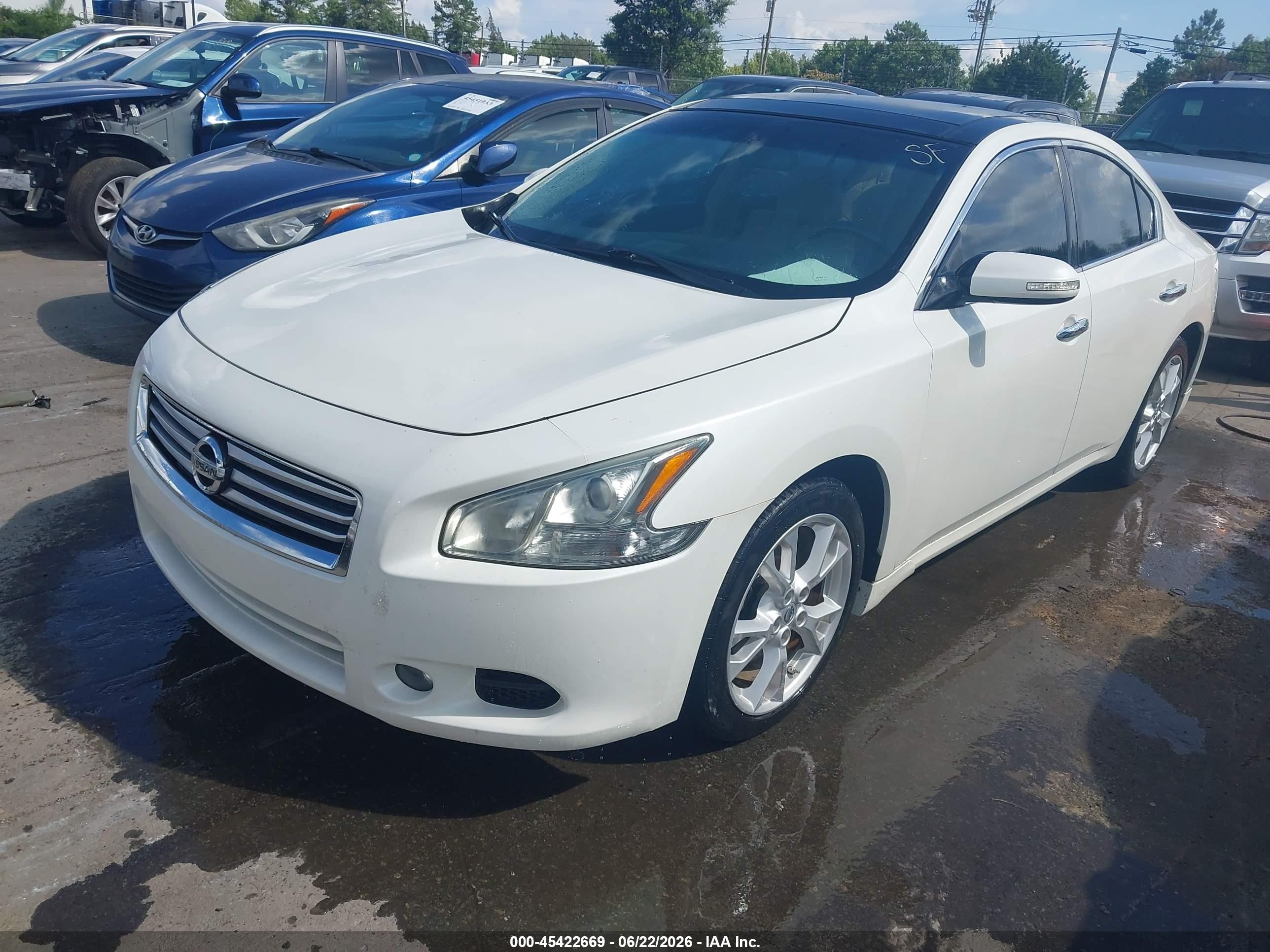 2013 Nissan Maxima 3.5 Sv White vin: 1N4AA5AP3DC801476