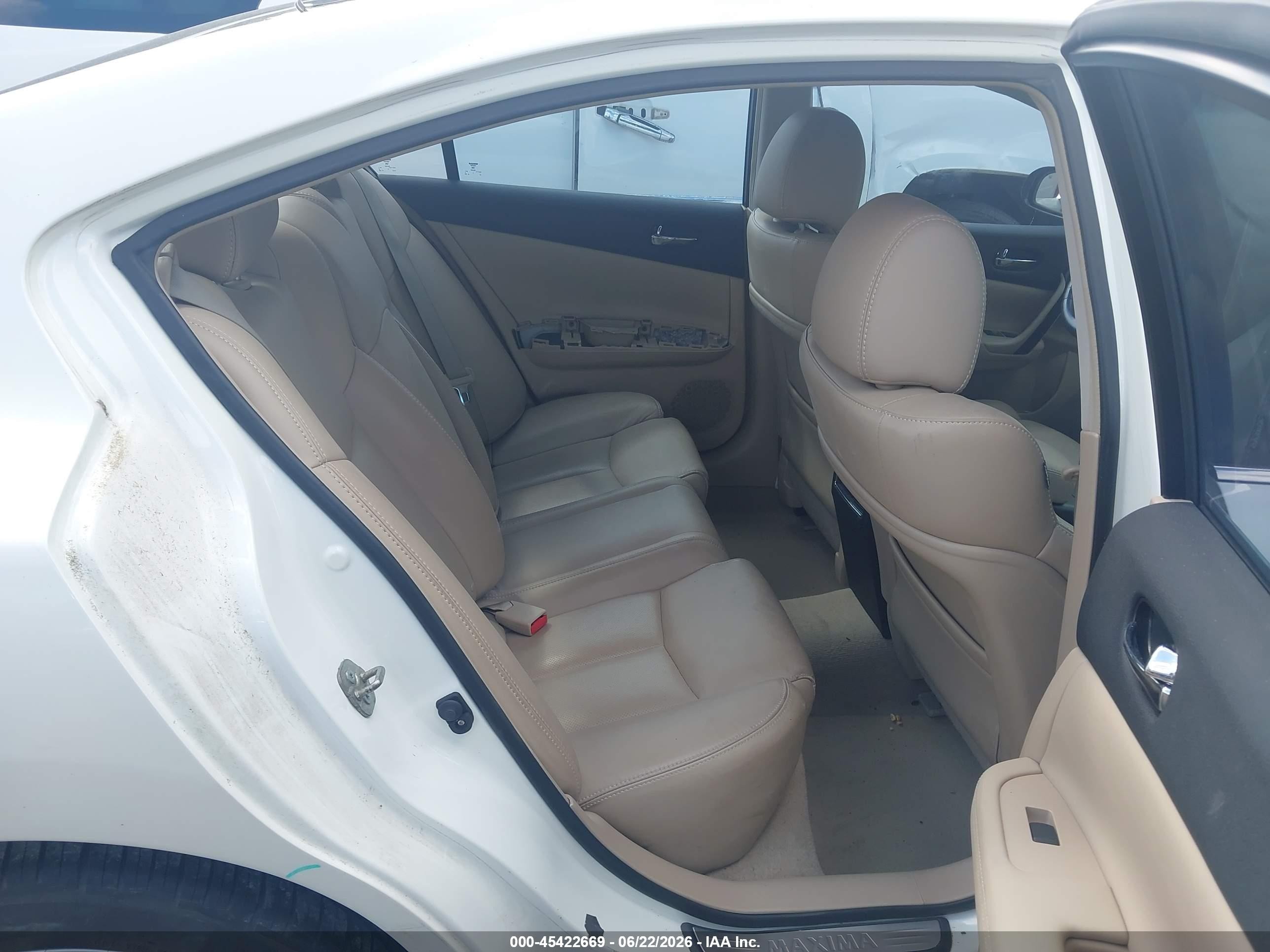 2013 Nissan Maxima 3.5 Sv White vin: 1N4AA5AP3DC801476