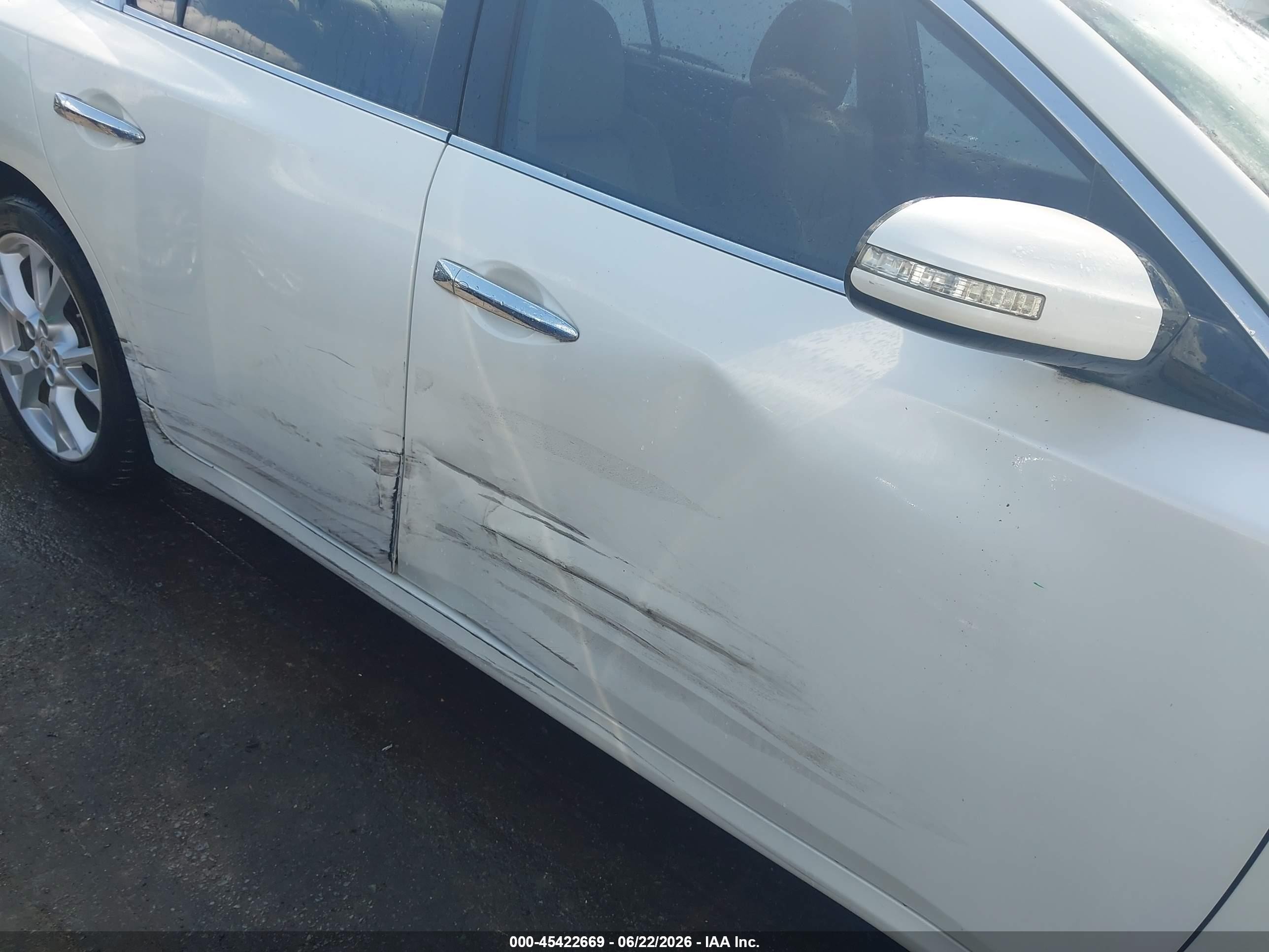 2013 Nissan Maxima 3.5 Sv White vin: 1N4AA5AP3DC801476