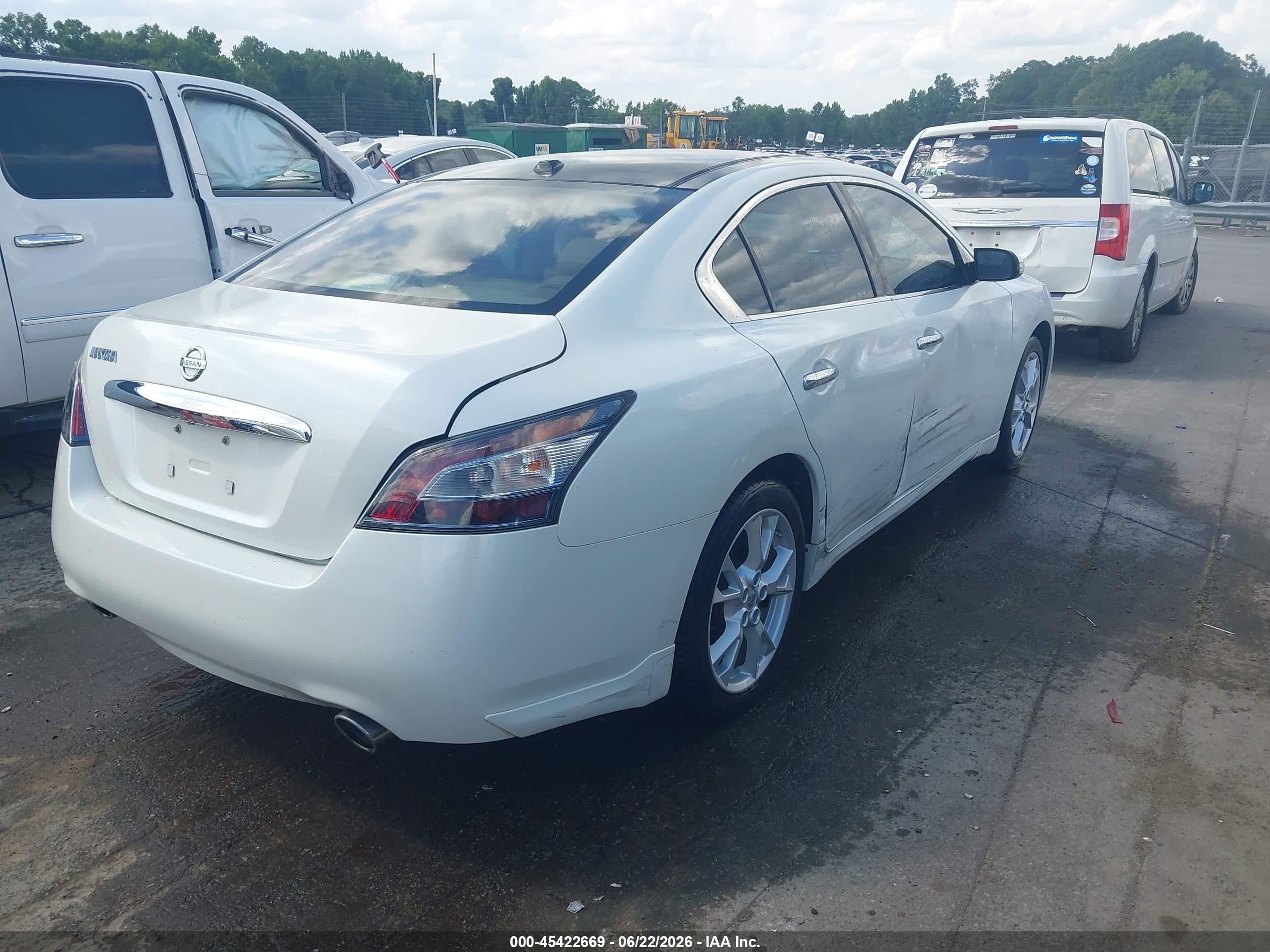 2013 Nissan Maxima 3.5 Sv White vin: 1N4AA5AP3DC801476