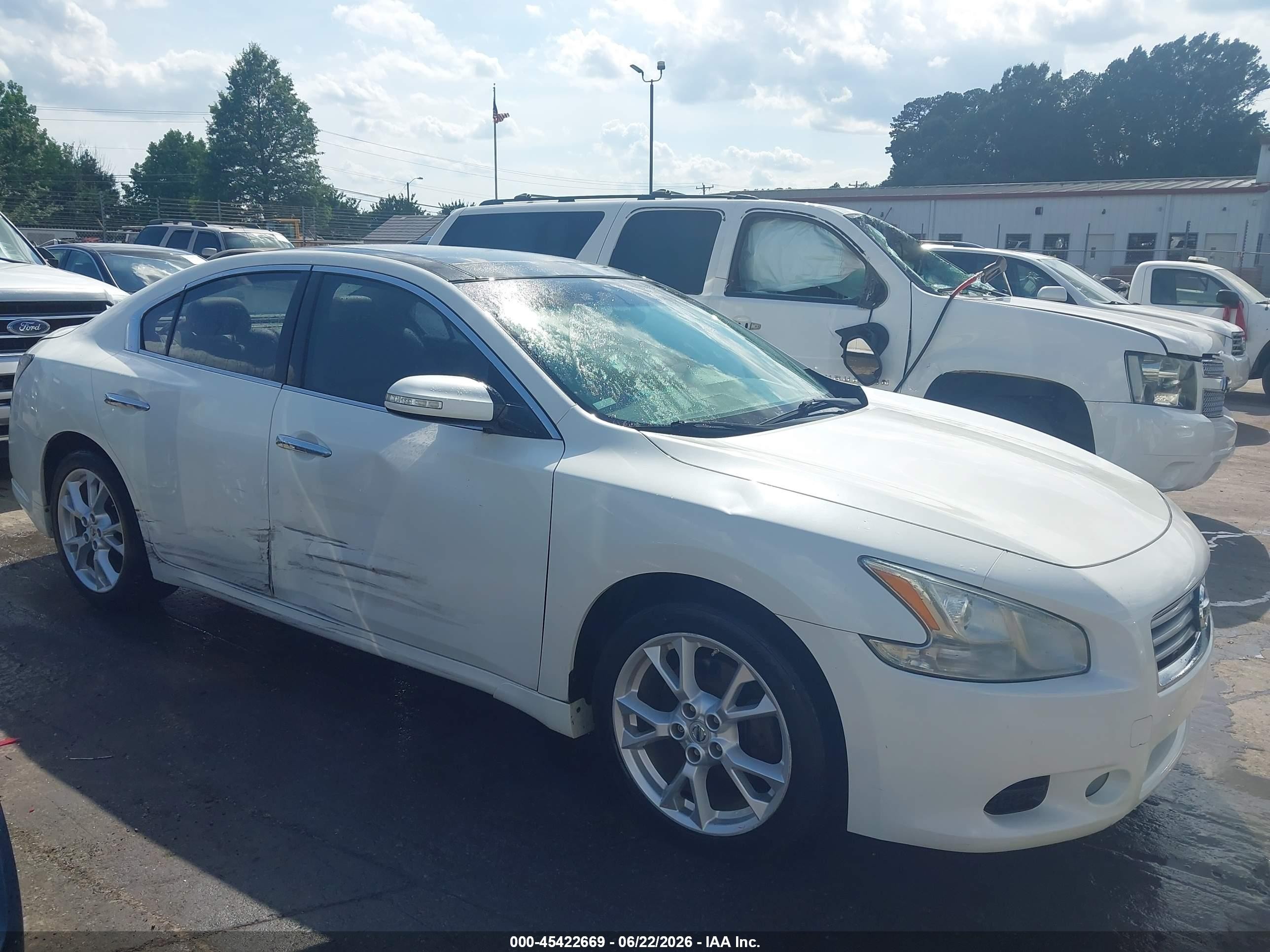 2013 Nissan Maxima 3.5 Sv White vin: 1N4AA5AP3DC801476