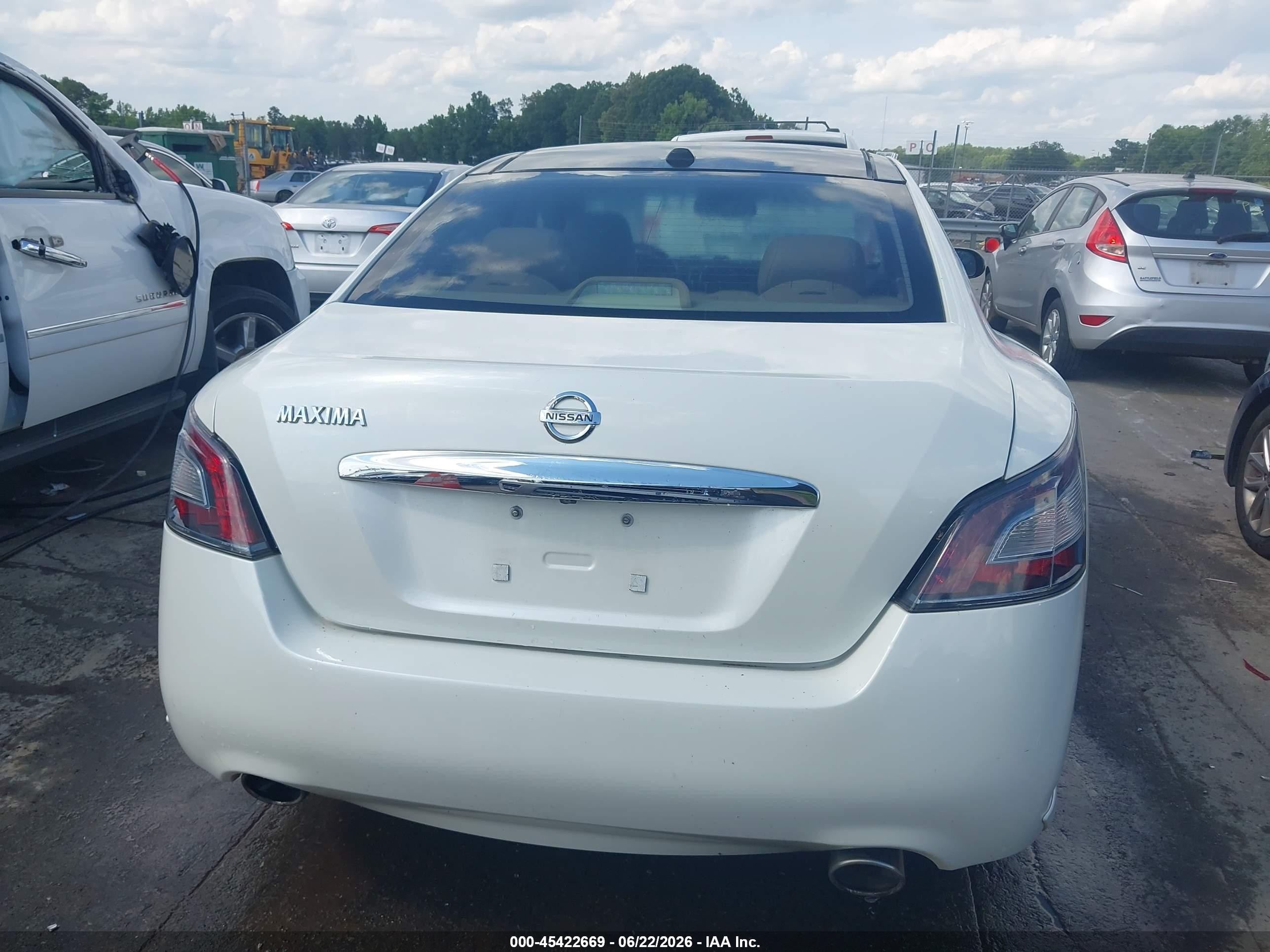 2013 Nissan Maxima 3.5 Sv White vin: 1N4AA5AP3DC801476