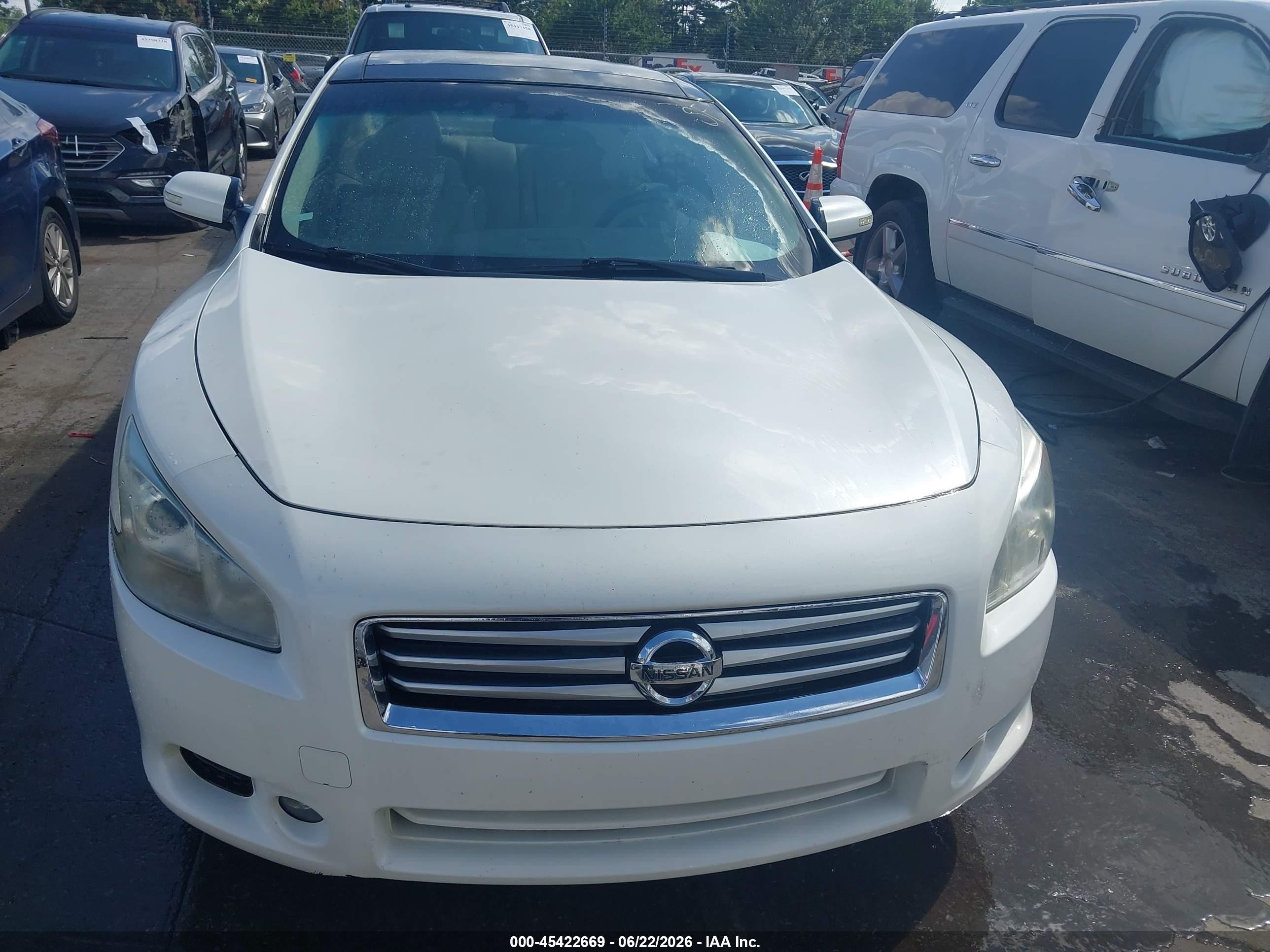 2013 Nissan Maxima 3.5 Sv White vin: 1N4AA5AP3DC801476