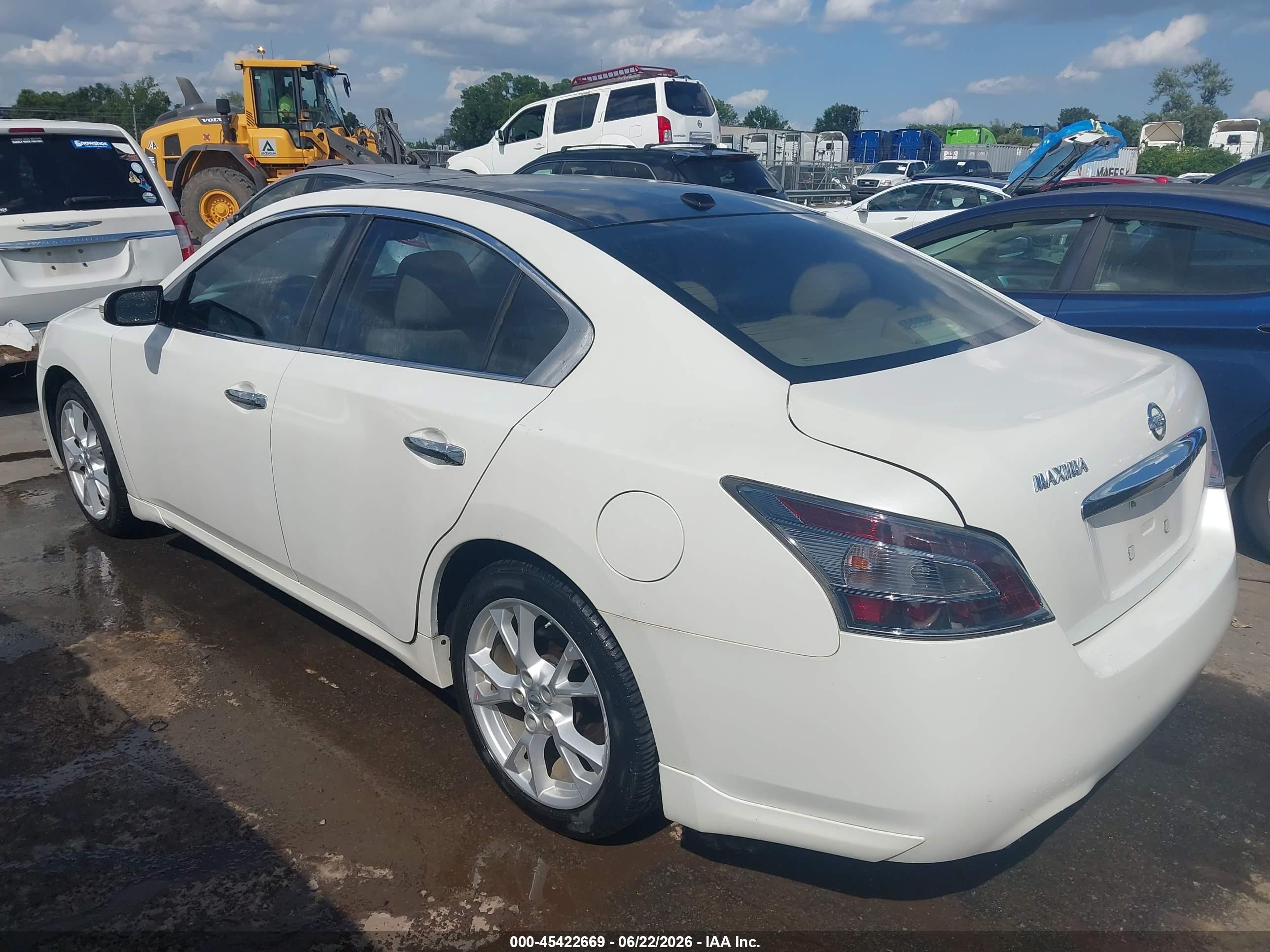 2013 Nissan Maxima 3.5 Sv White vin: 1N4AA5AP3DC801476