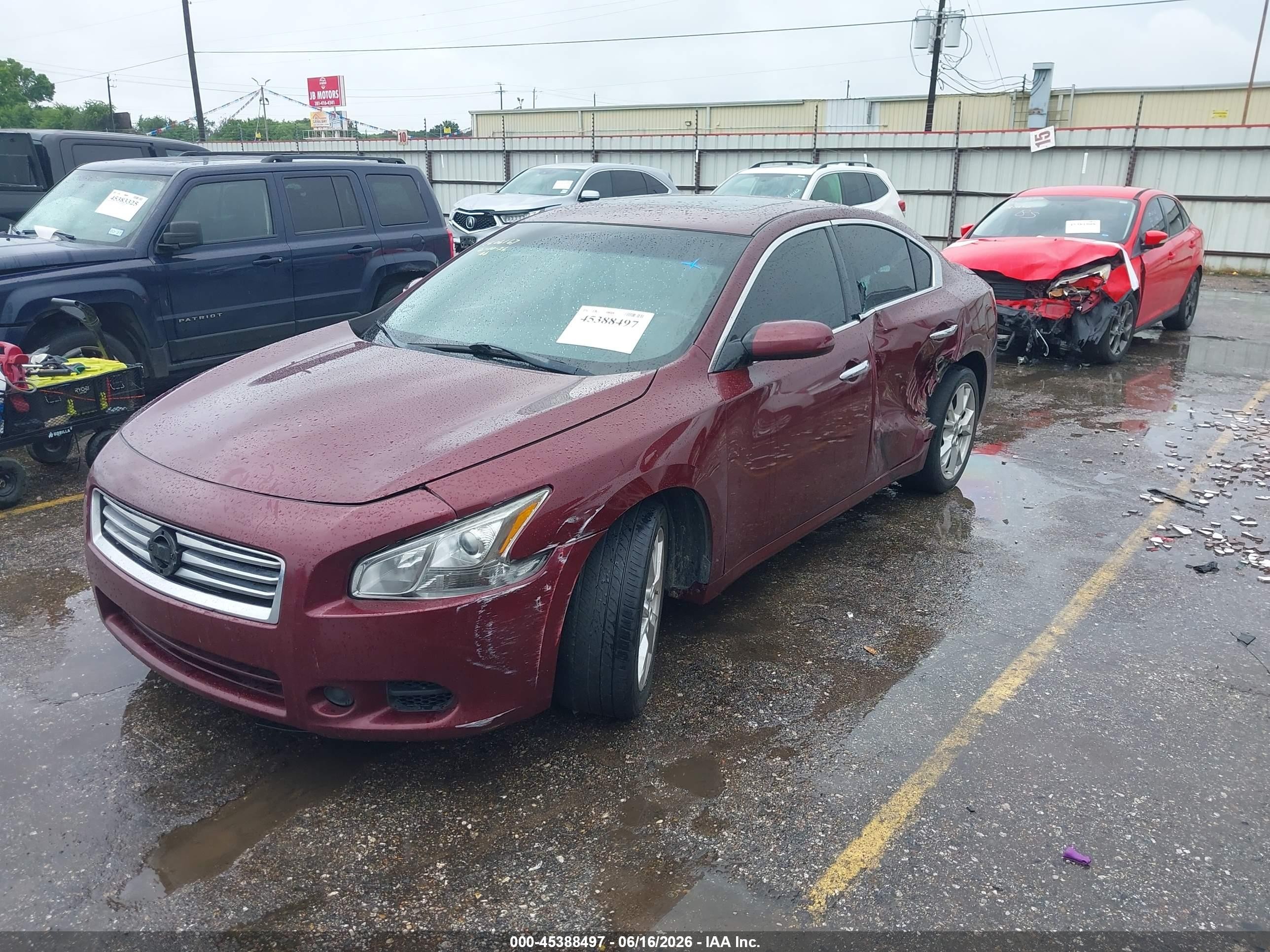 2013 Nissan Maxima 3.5 S Red vin: 1N4AA5AP3DC812865