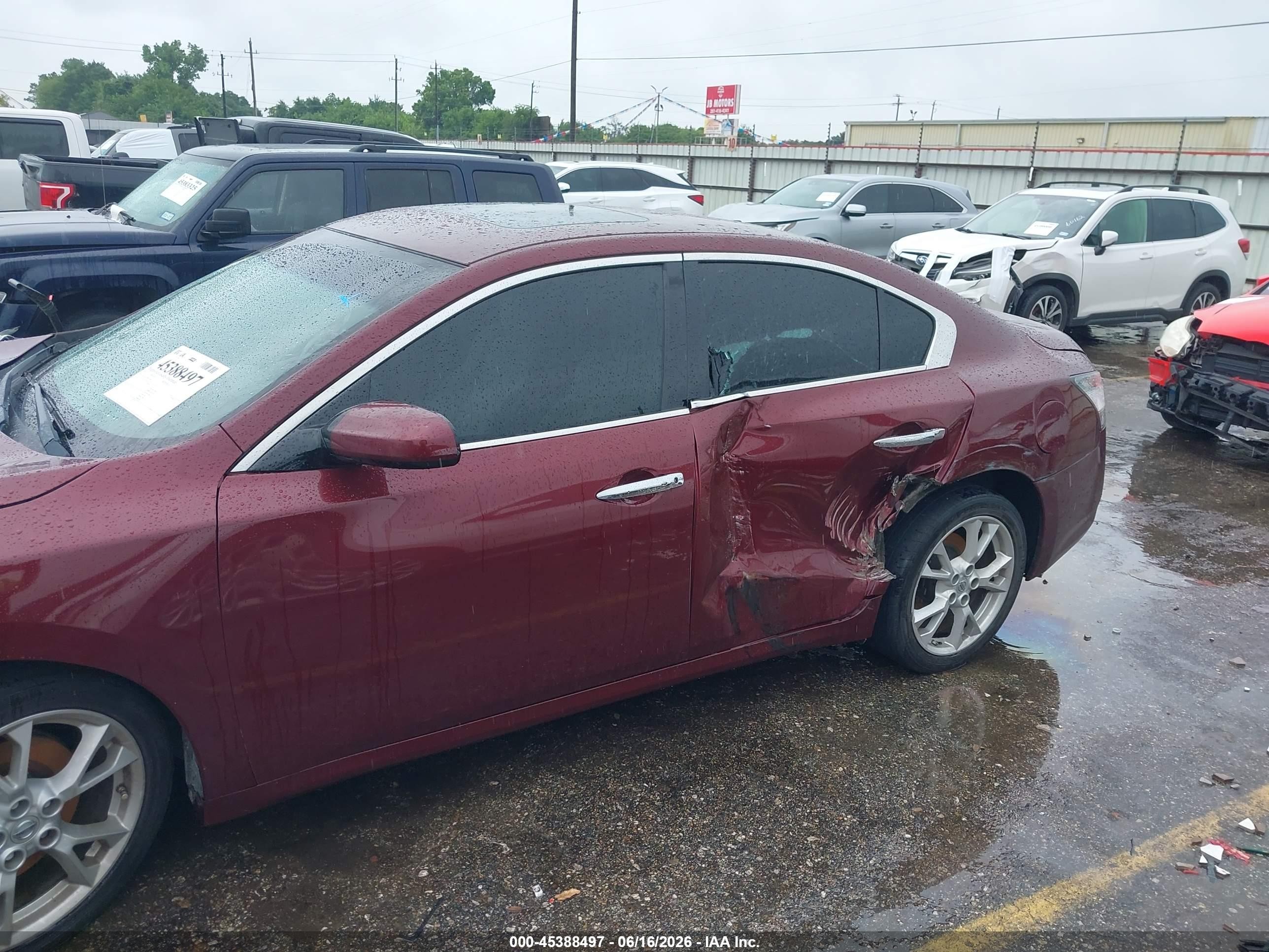 2013 Nissan Maxima 3.5 S Red vin: 1N4AA5AP3DC812865