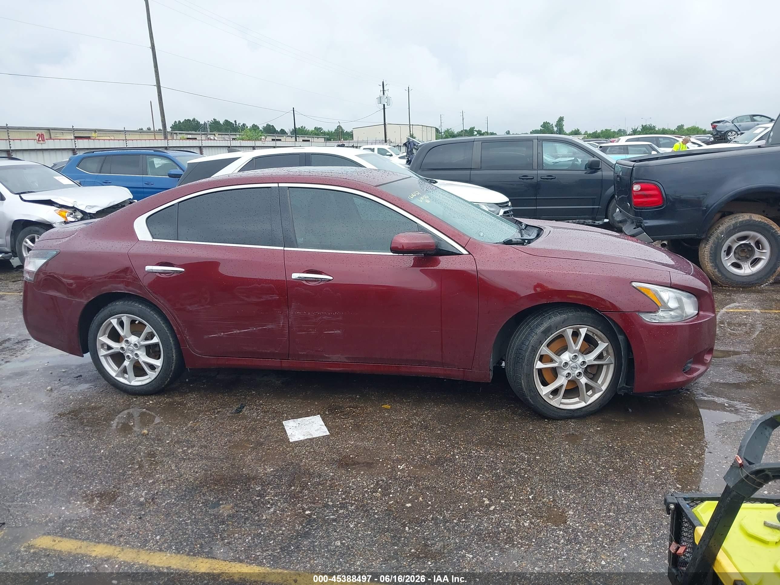 2013 Nissan Maxima 3.5 S Red vin: 1N4AA5AP3DC812865