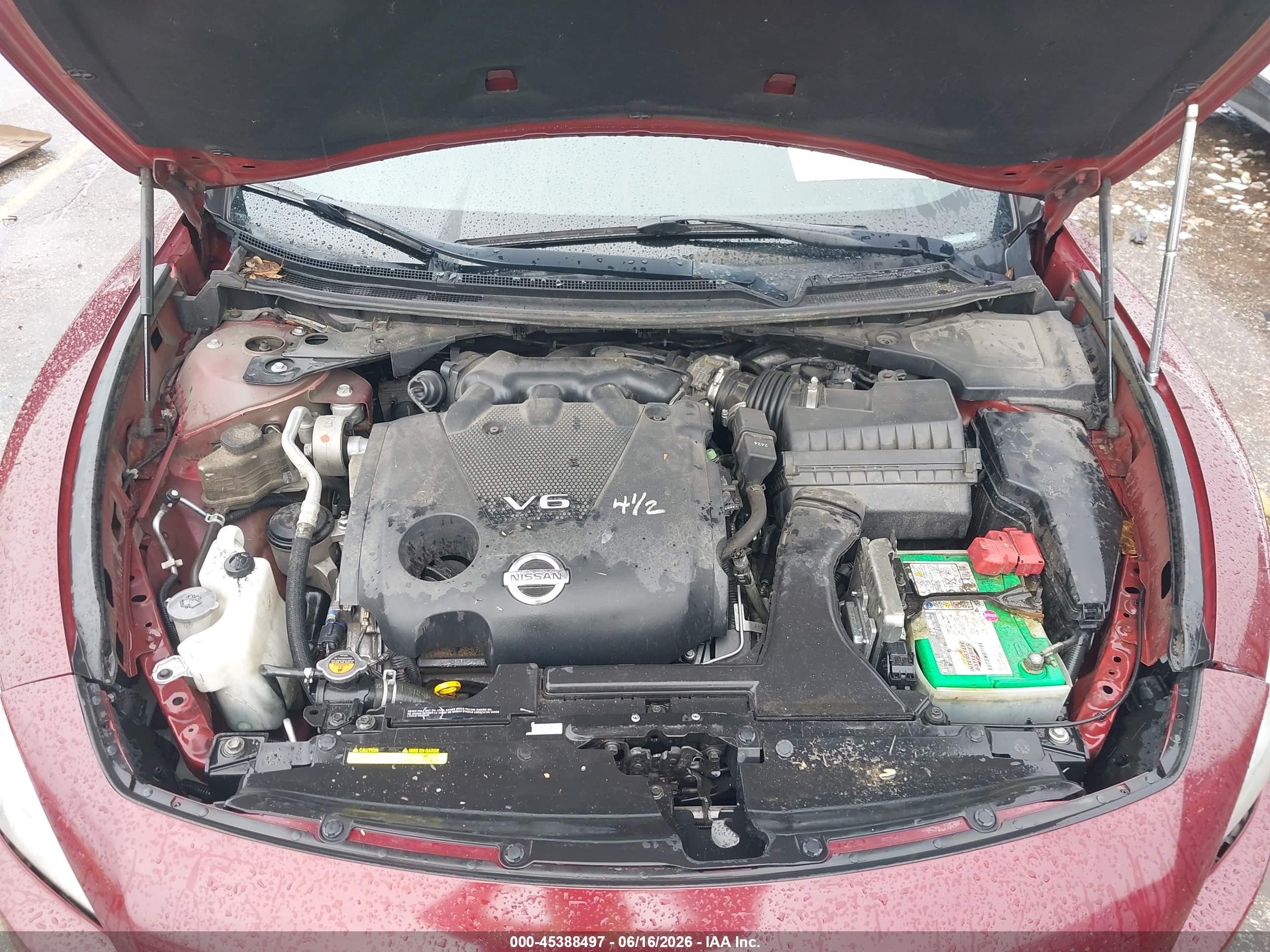 2013 Nissan Maxima 3.5 S Red vin: 1N4AA5AP3DC812865