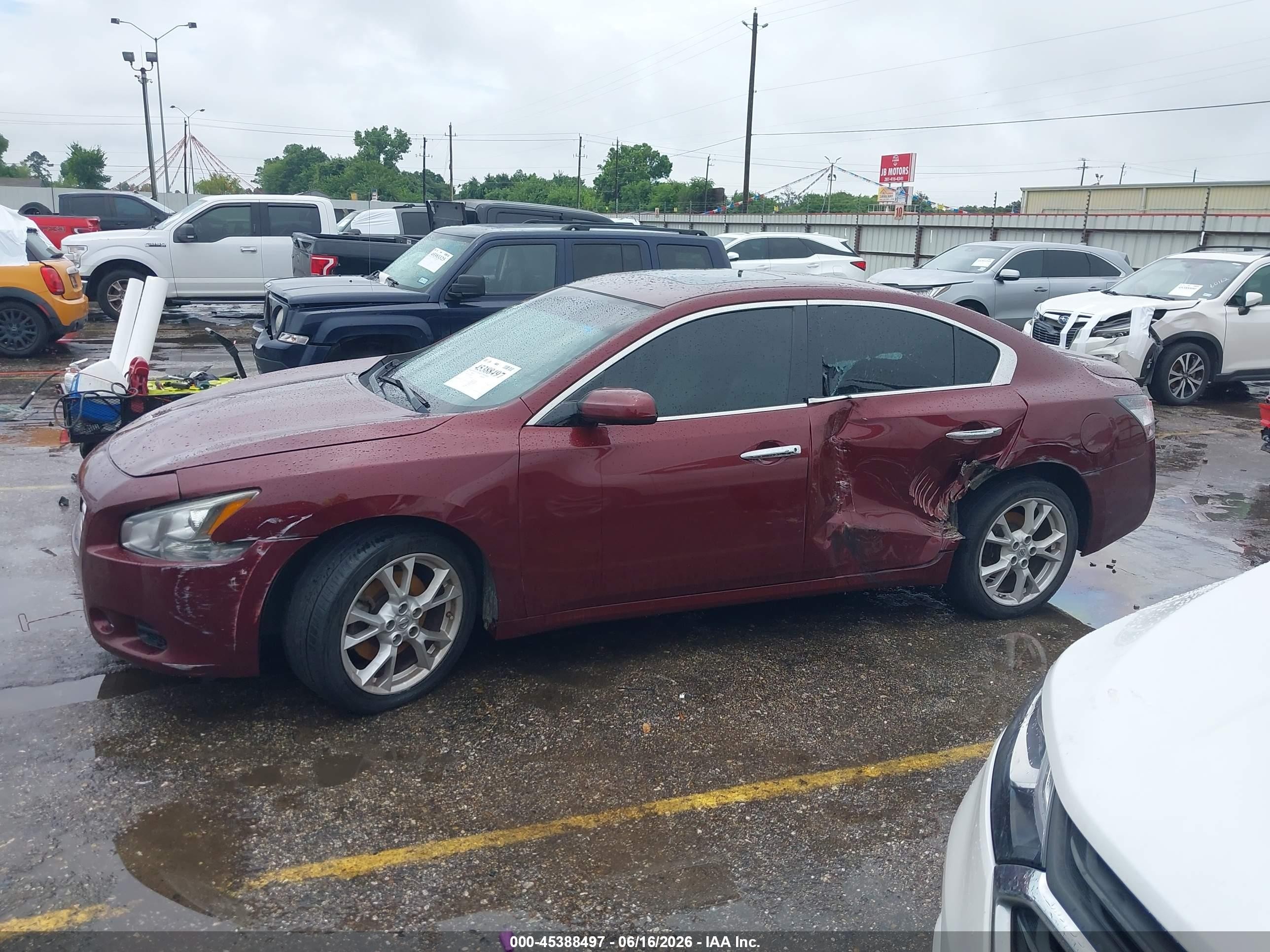 2013 Nissan Maxima 3.5 S Red vin: 1N4AA5AP3DC812865