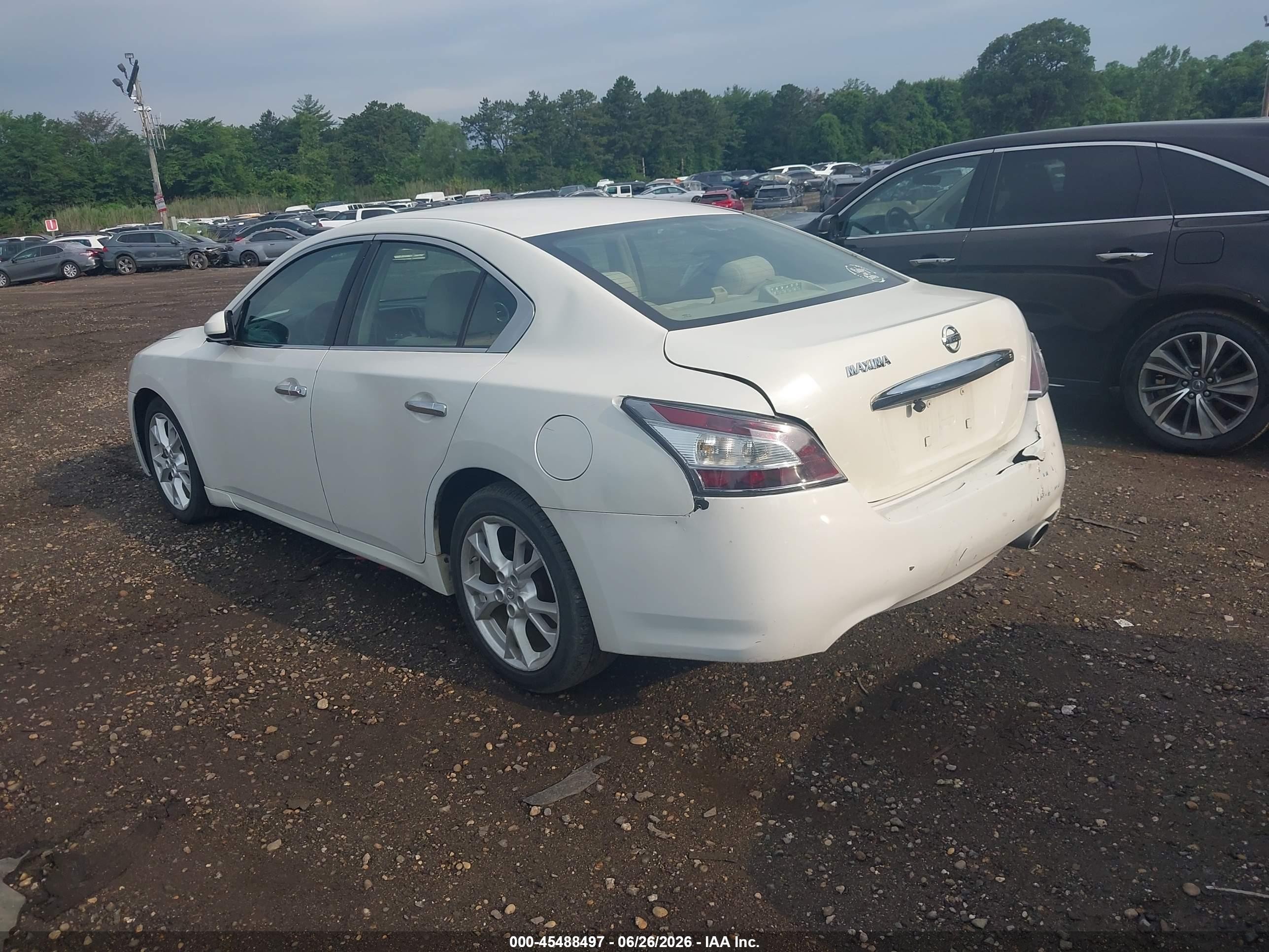 2013 Nissan Maxima 3.5 S White vin: 1N4AA5AP3DC819735