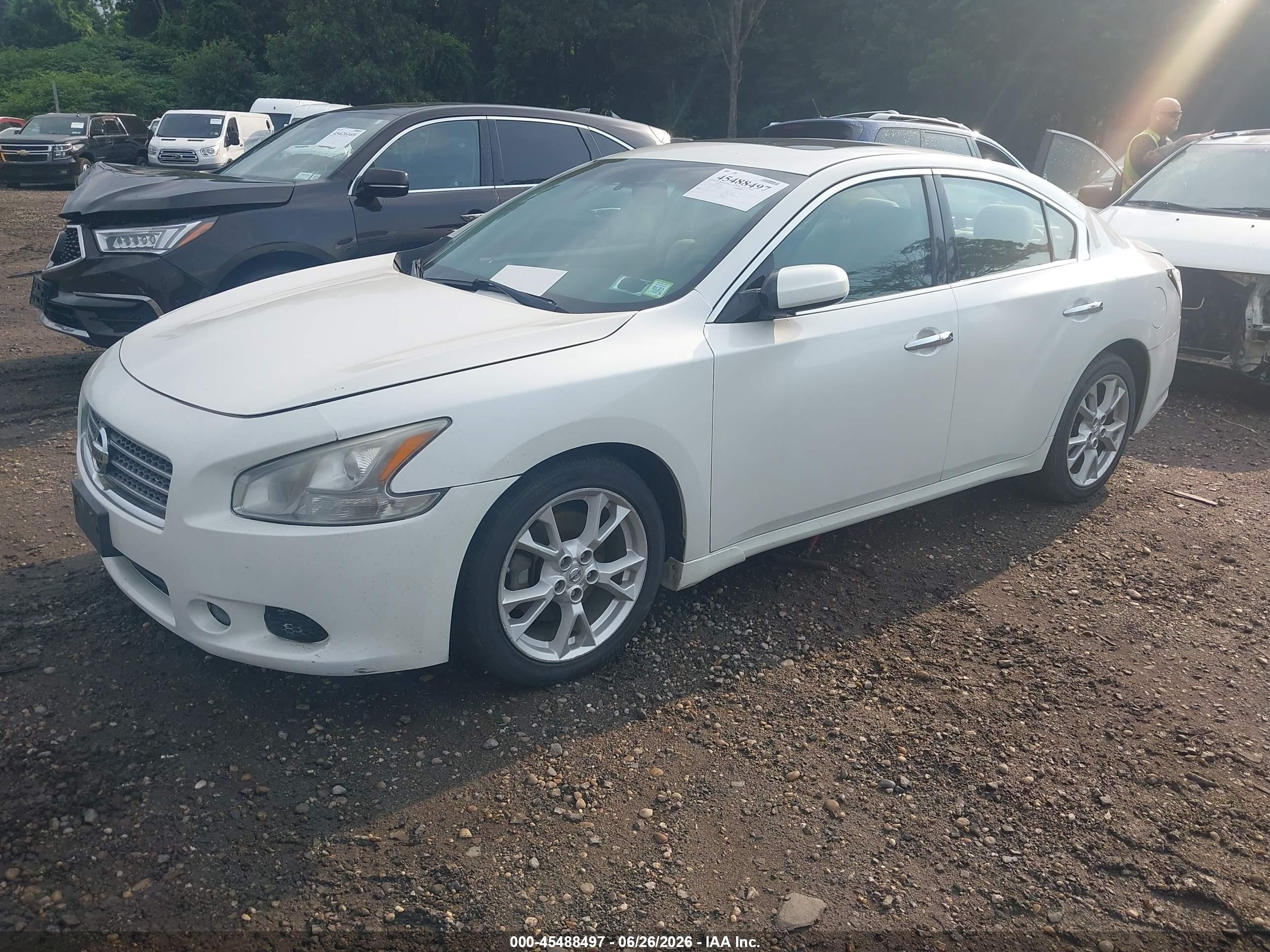 2013 Nissan Maxima 3.5 S White vin: 1N4AA5AP3DC819735