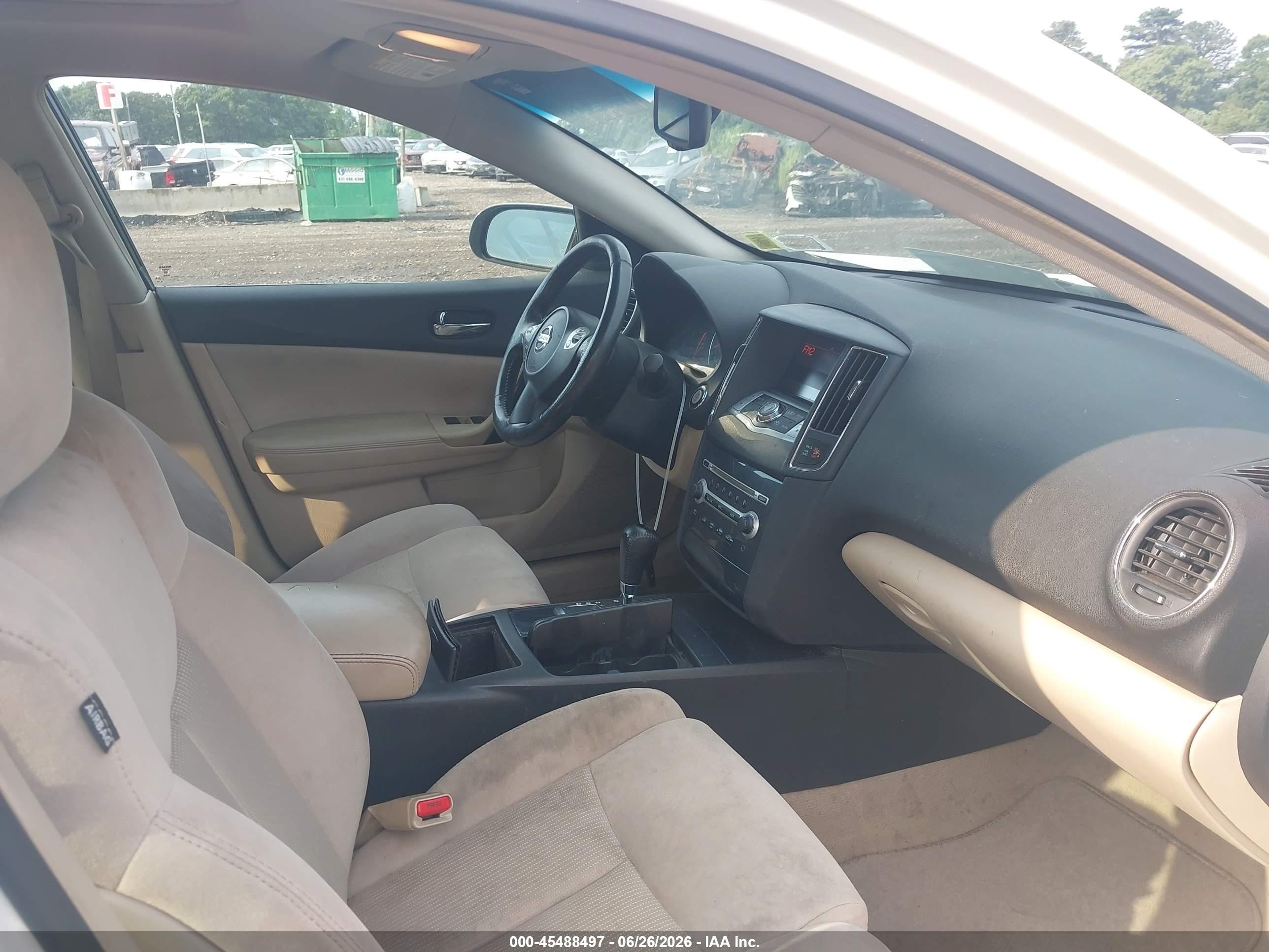 2013 Nissan Maxima 3.5 S White vin: 1N4AA5AP3DC819735