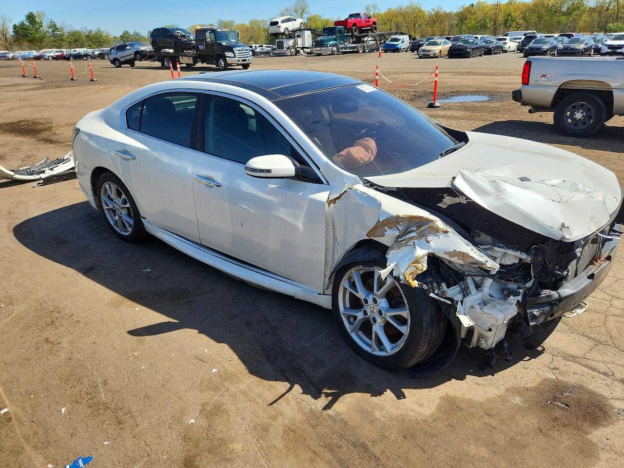 2013 Nissan Maxima White vin: 1N4AA5AP3DC826426