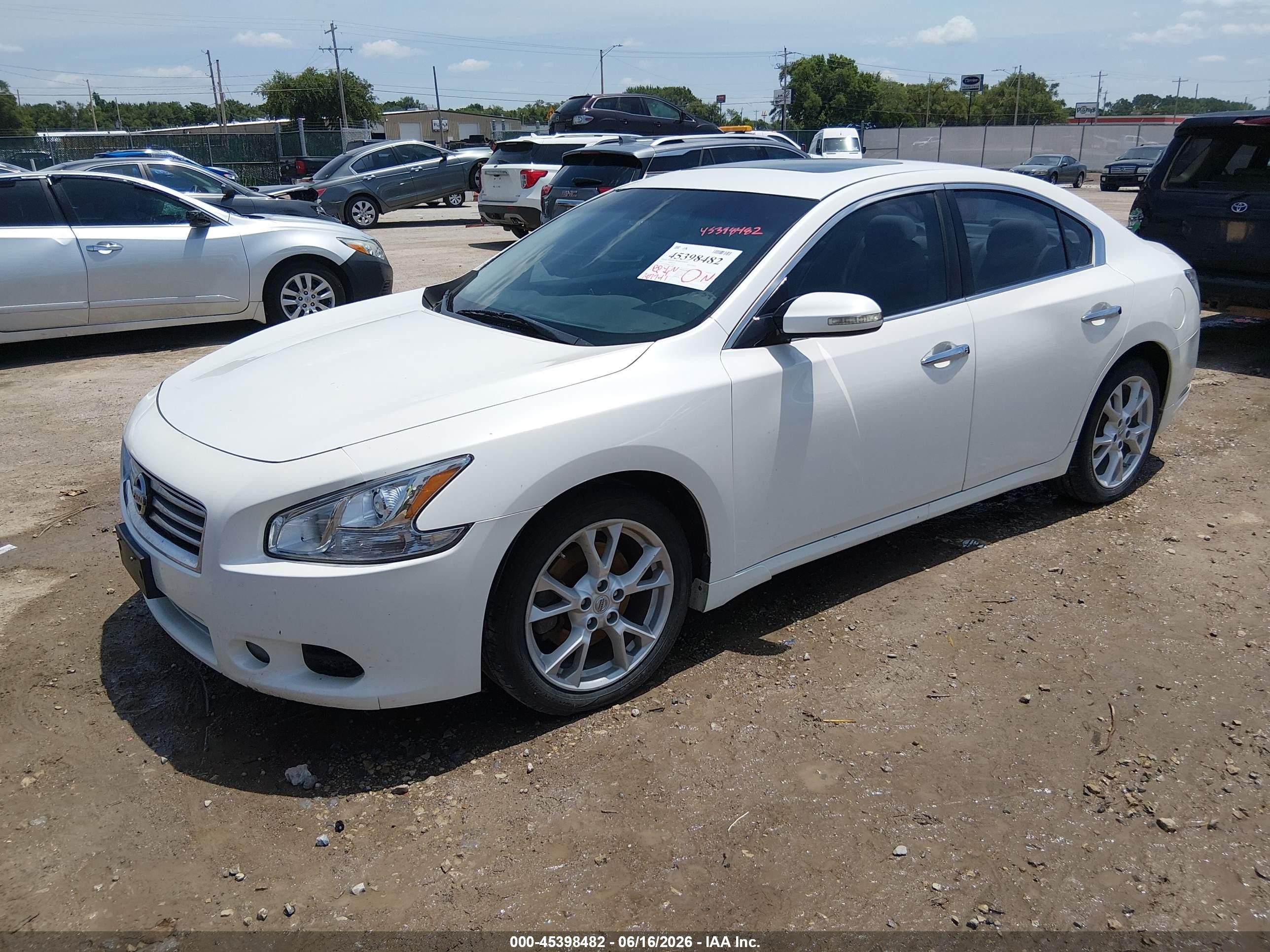 2013 Nissan Maxima 3.5 Sv White vin: 1N4AA5AP3DC836664