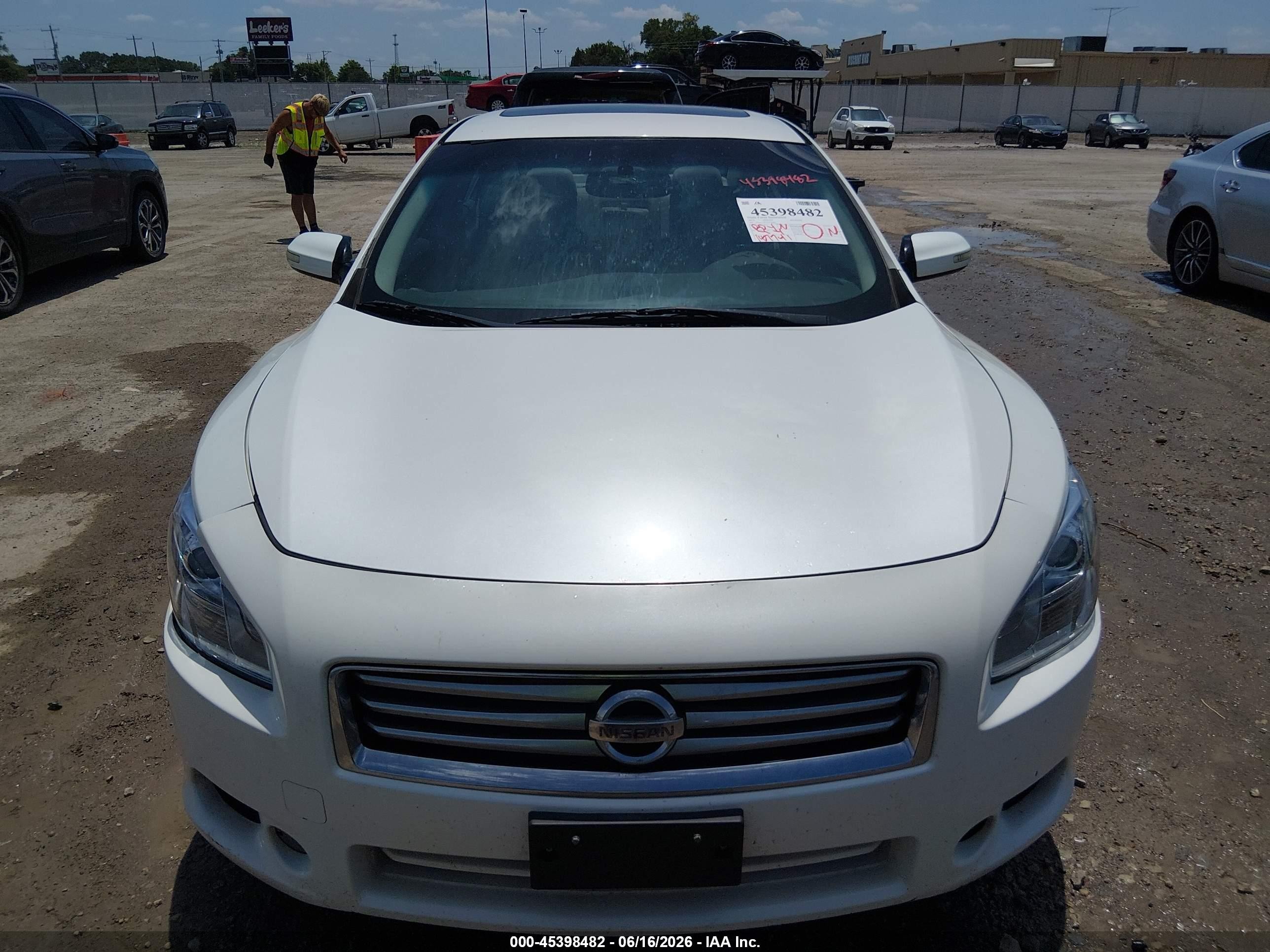 2013 Nissan Maxima 3.5 Sv White vin: 1N4AA5AP3DC836664