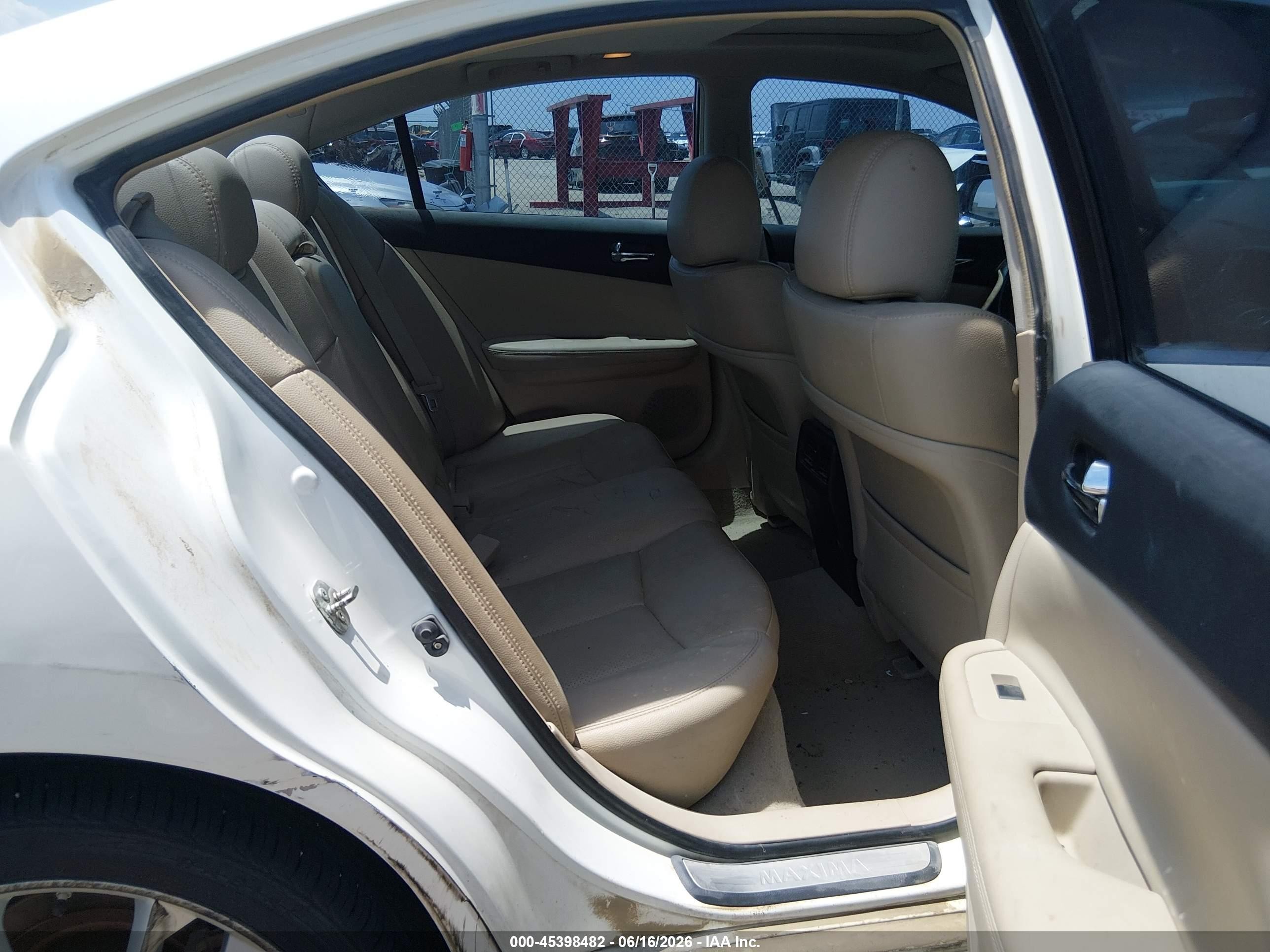 2013 Nissan Maxima 3.5 Sv White vin: 1N4AA5AP3DC836664
