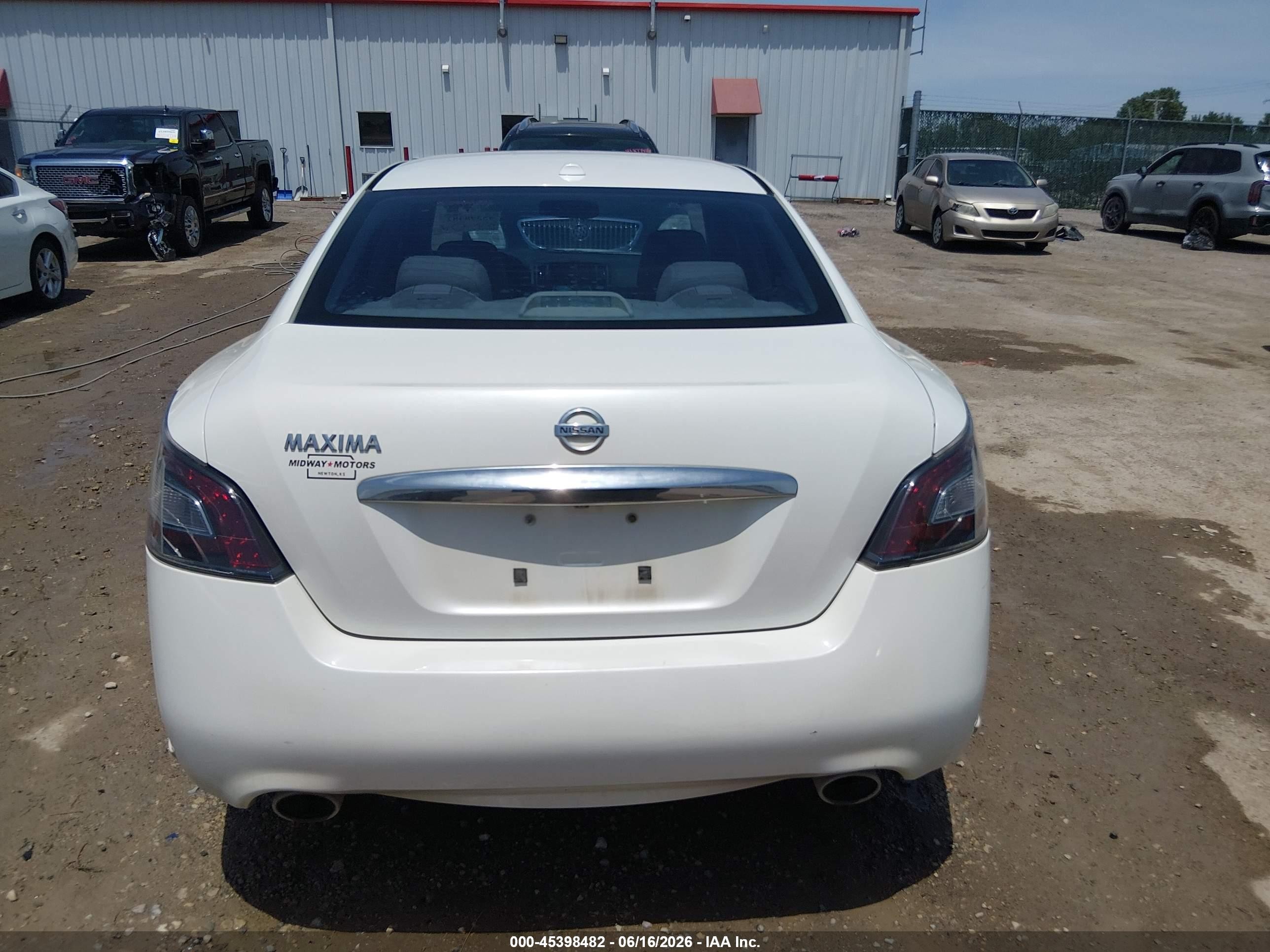 2013 Nissan Maxima 3.5 Sv White vin: 1N4AA5AP3DC836664