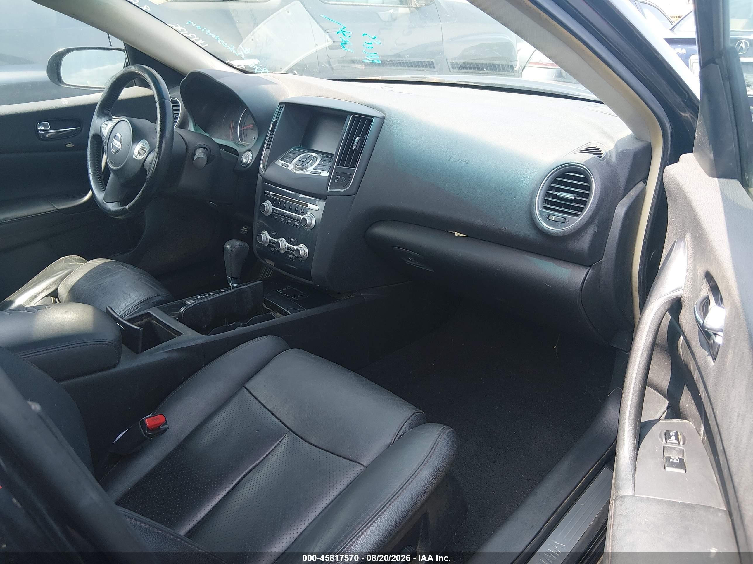 2014 Nissan Maxima 3.5 Sv Черный vin: 1N4AA5AP3EC443135