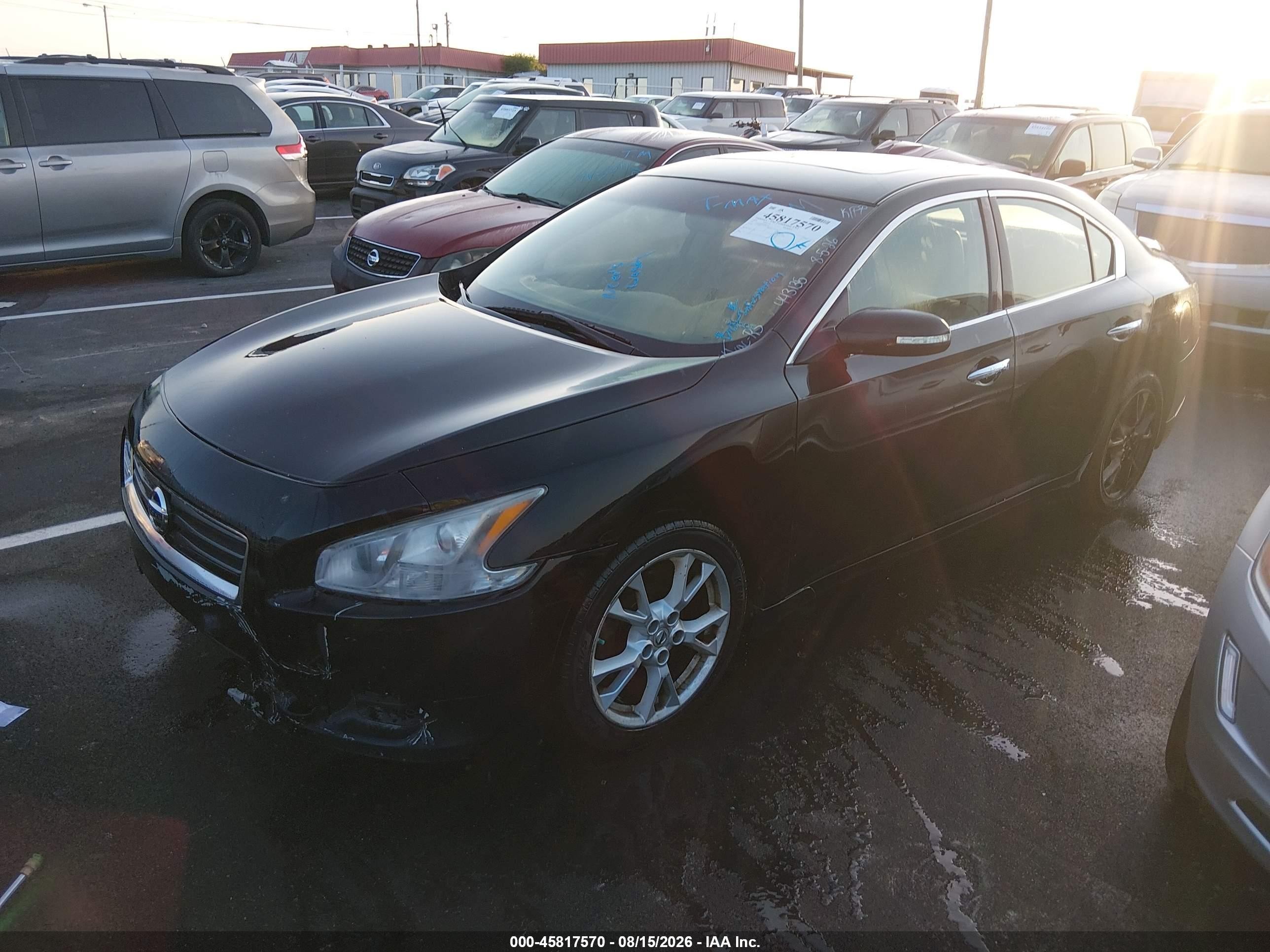 2014 Nissan Maxima 3.5 Sv Черный vin: 1N4AA5AP3EC443135