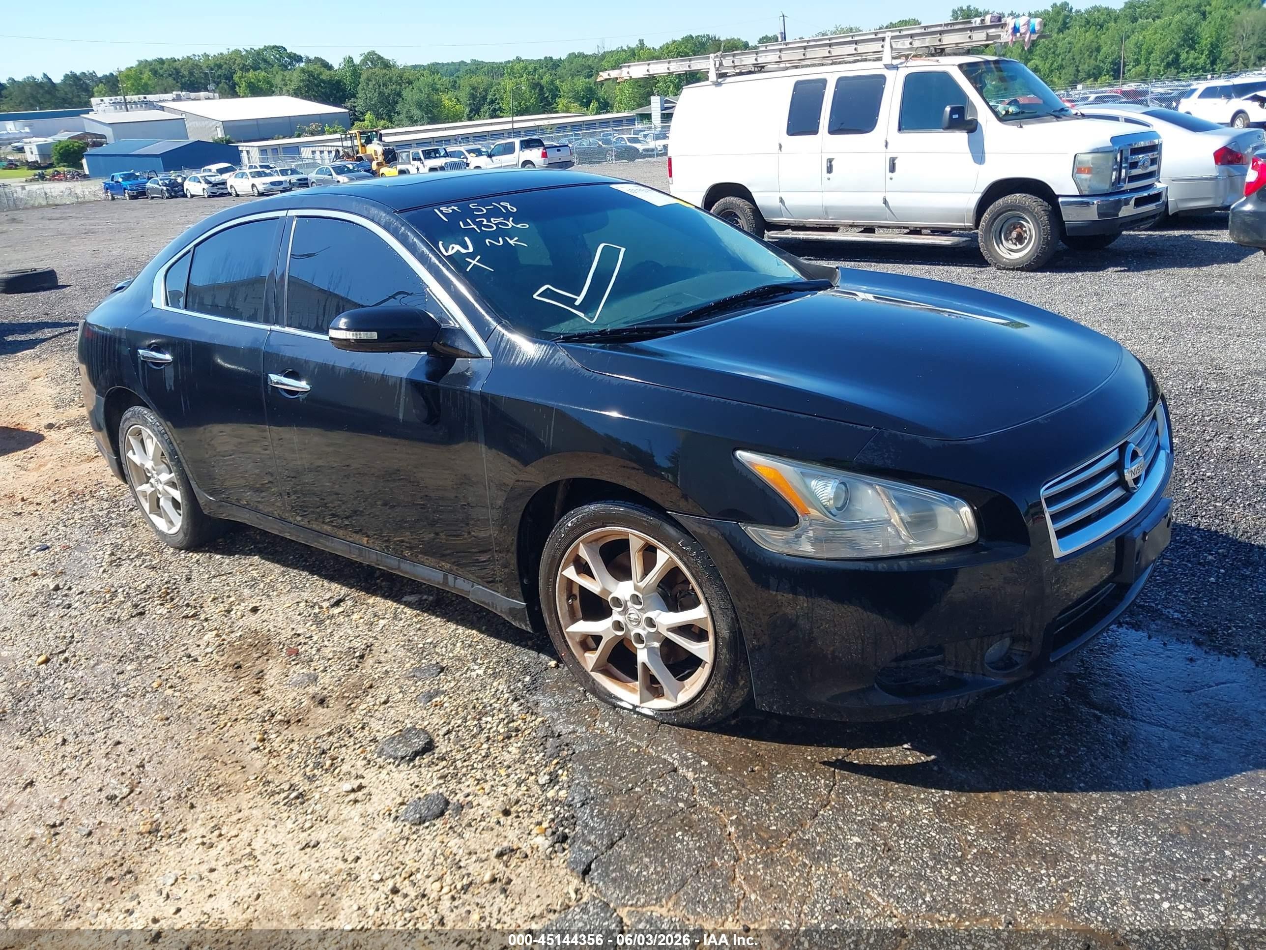 2014 Nissan Maxima 3.5 Sv Black vin: 1N4AA5AP3EC446004