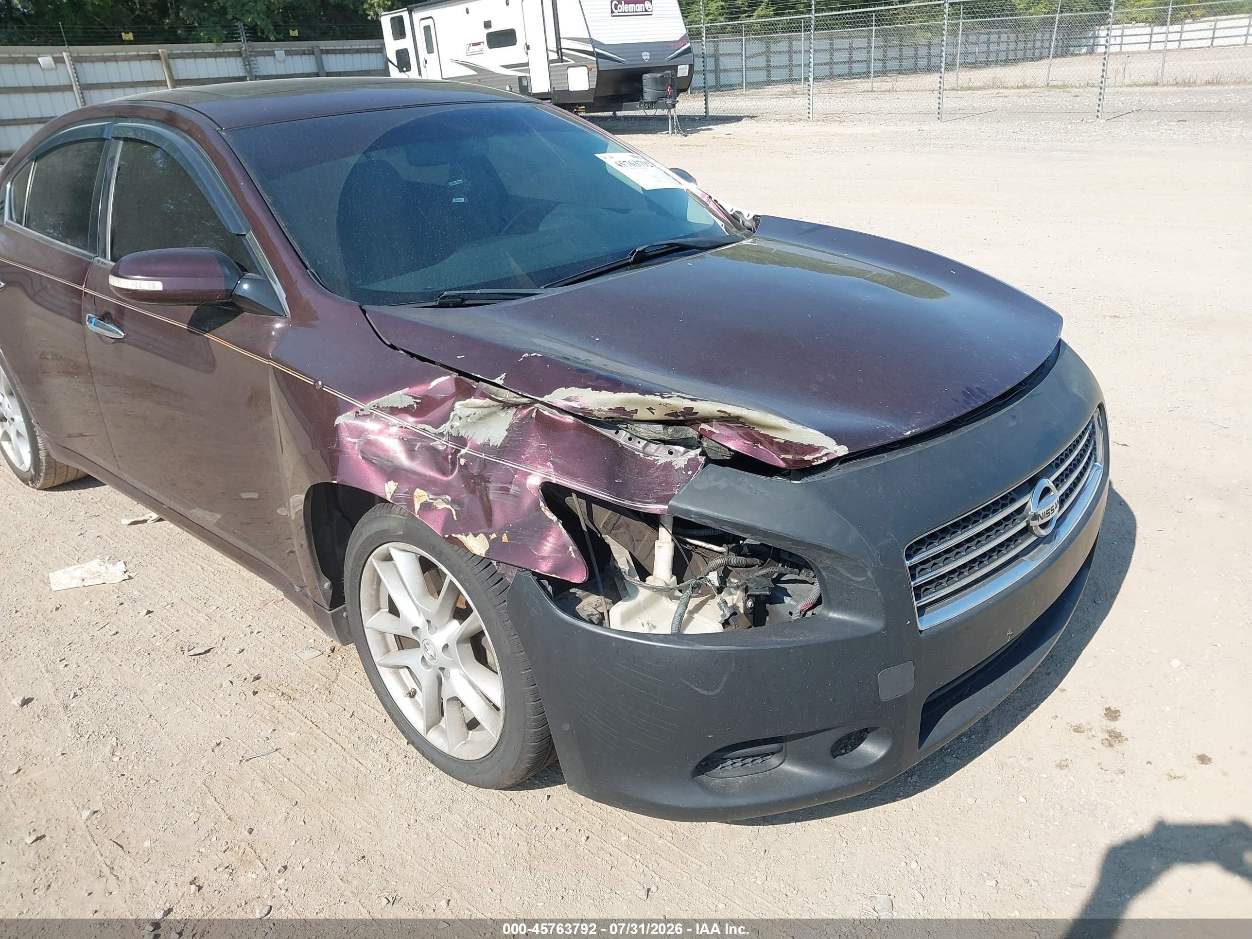 2014 Nissan Maxima 3.5 Sv Purple vin: 1N4AA5AP3EC446696