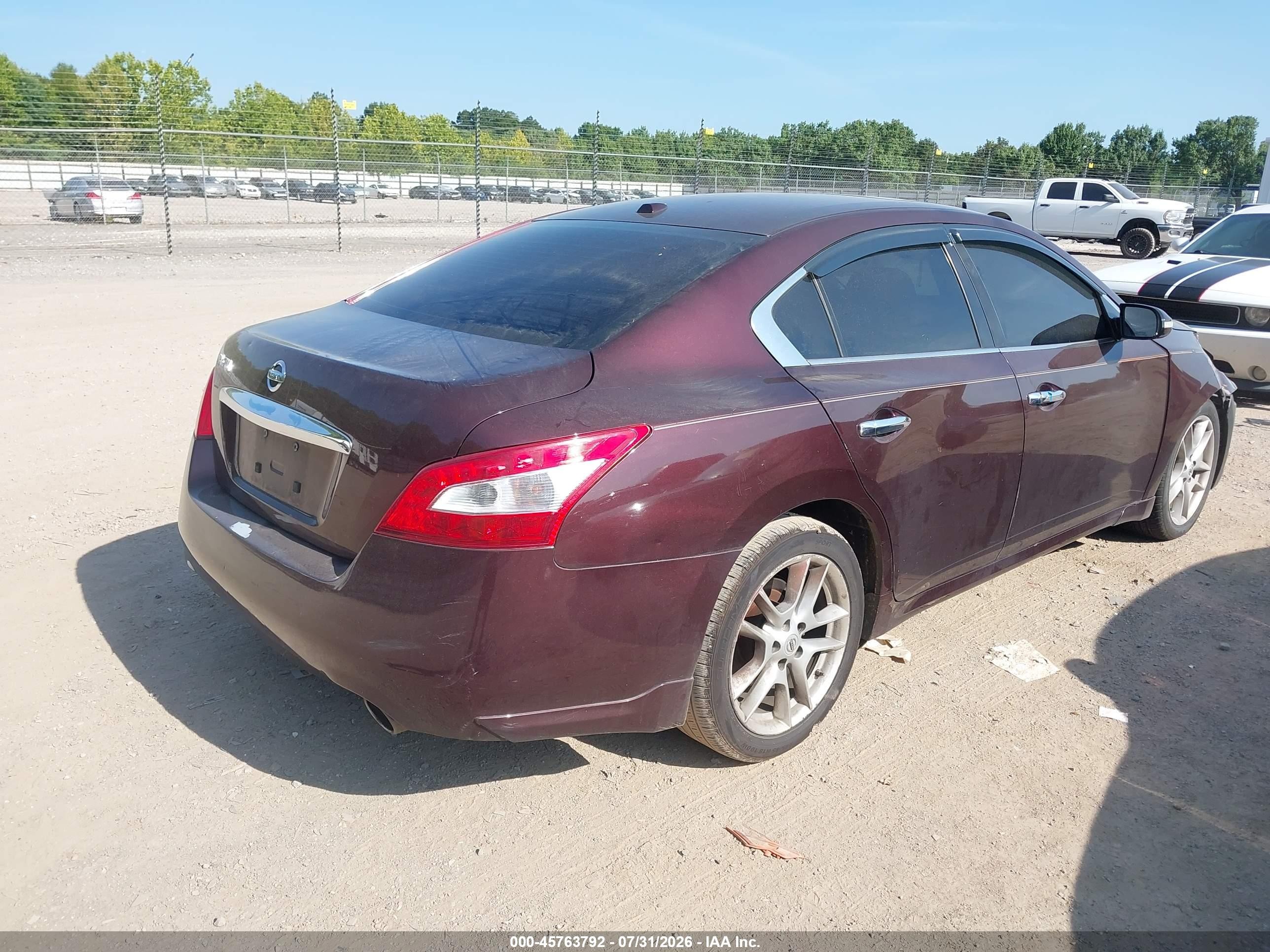 2014 Nissan Maxima 3.5 Sv Purple vin: 1N4AA5AP3EC446696