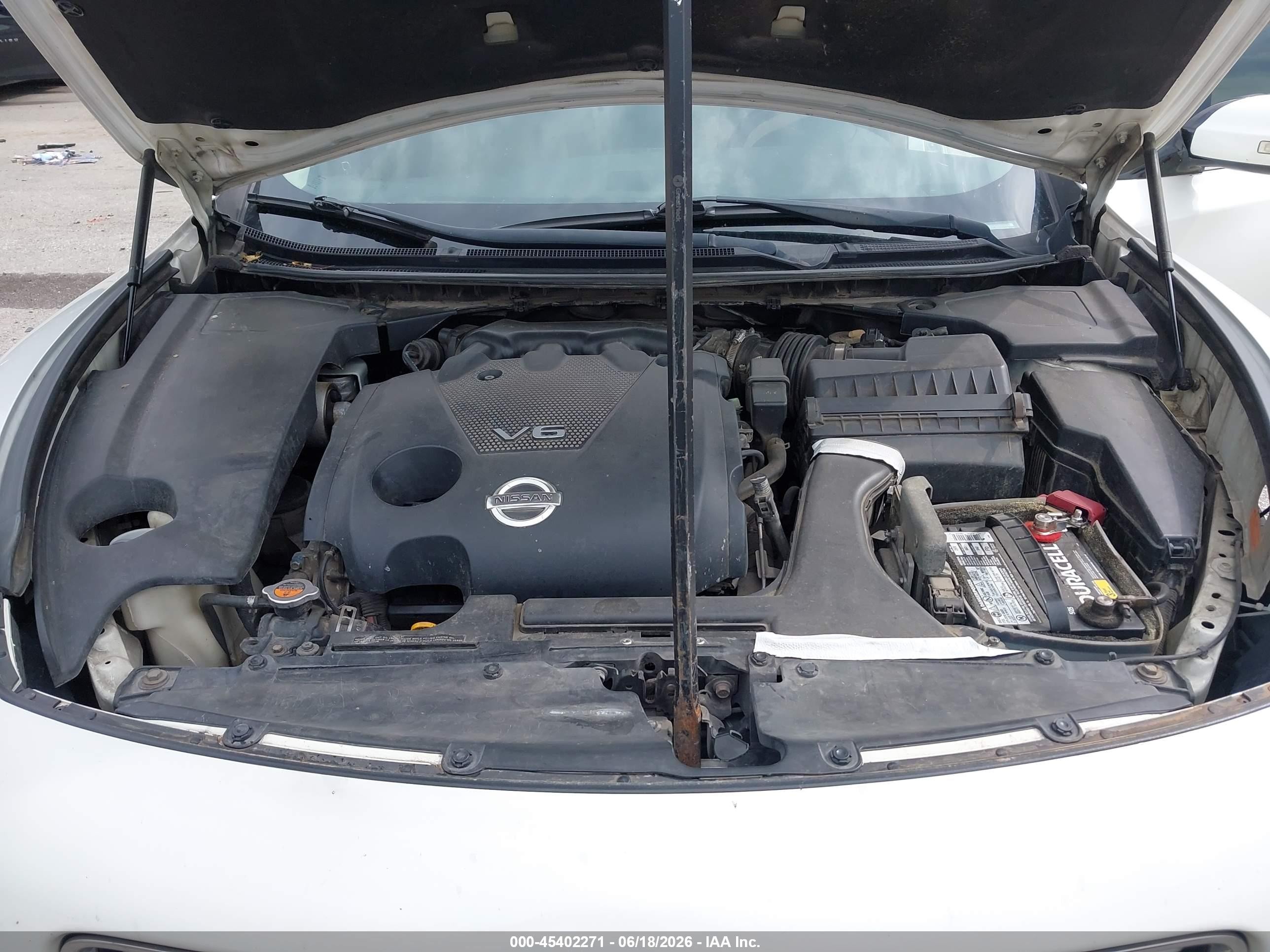 2014 Nissan Maxima 3.5 Sv White vin: 1N4AA5AP3EC449470