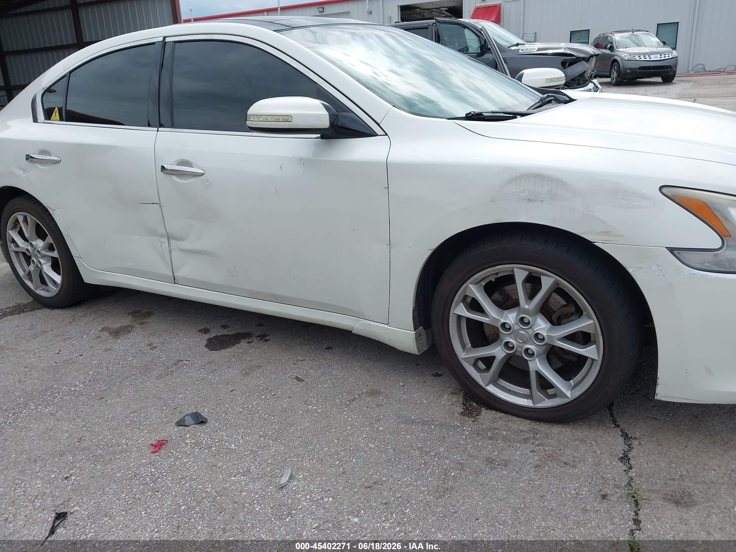 2014 Nissan Maxima 3.5 Sv White vin: 1N4AA5AP3EC449470