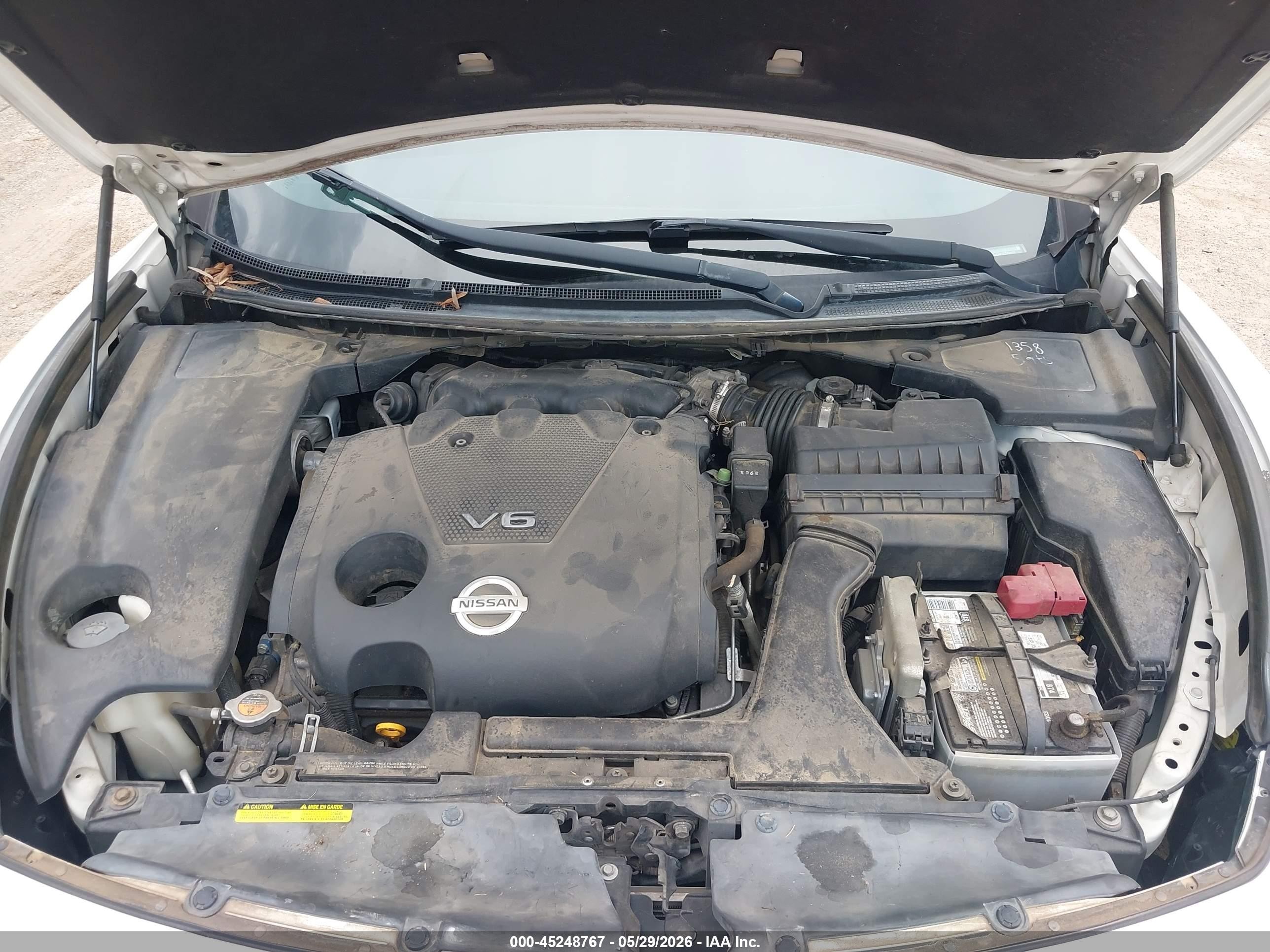 2014 Nissan Maxima 3.5 S Белый vin: 1N4AA5AP3EC454409
