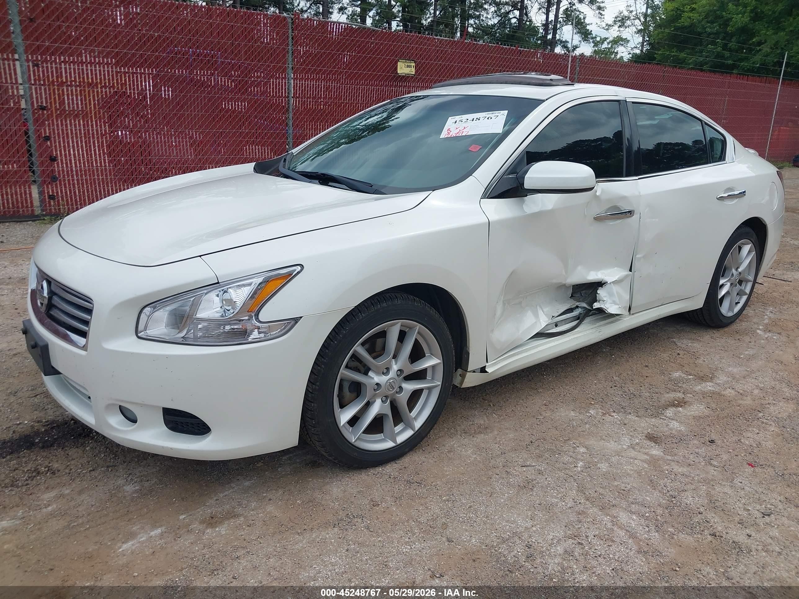 2014 Nissan Maxima 3.5 S Белый vin: 1N4AA5AP3EC454409