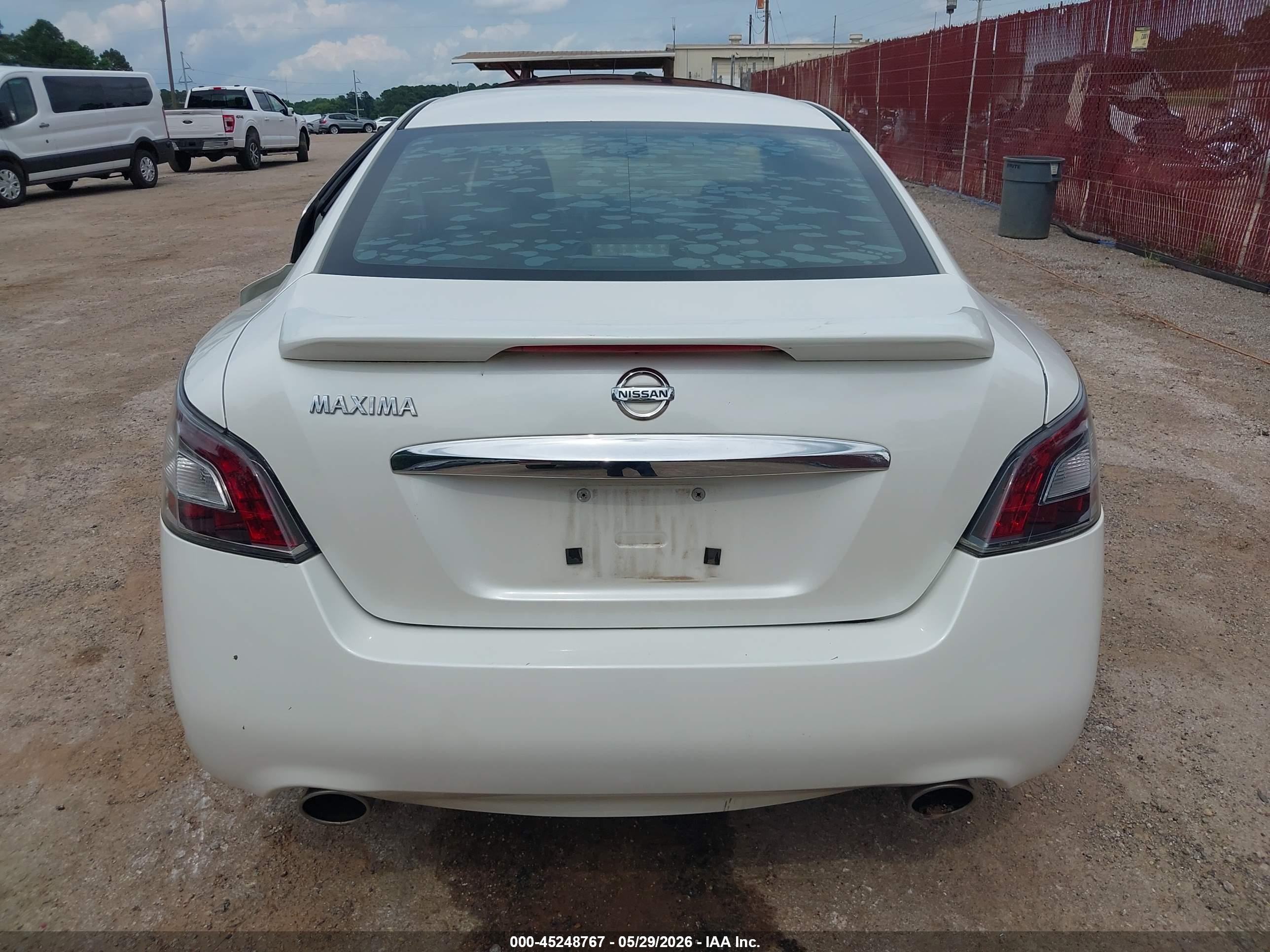 2014 Nissan Maxima 3.5 S Белый vin: 1N4AA5AP3EC454409