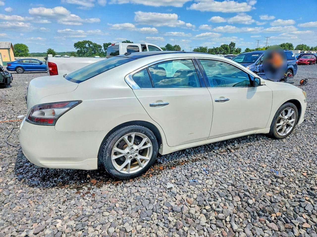 2014 Nissan Maxima 3.5 Sv White vin: 1N4AA5AP3EC473770