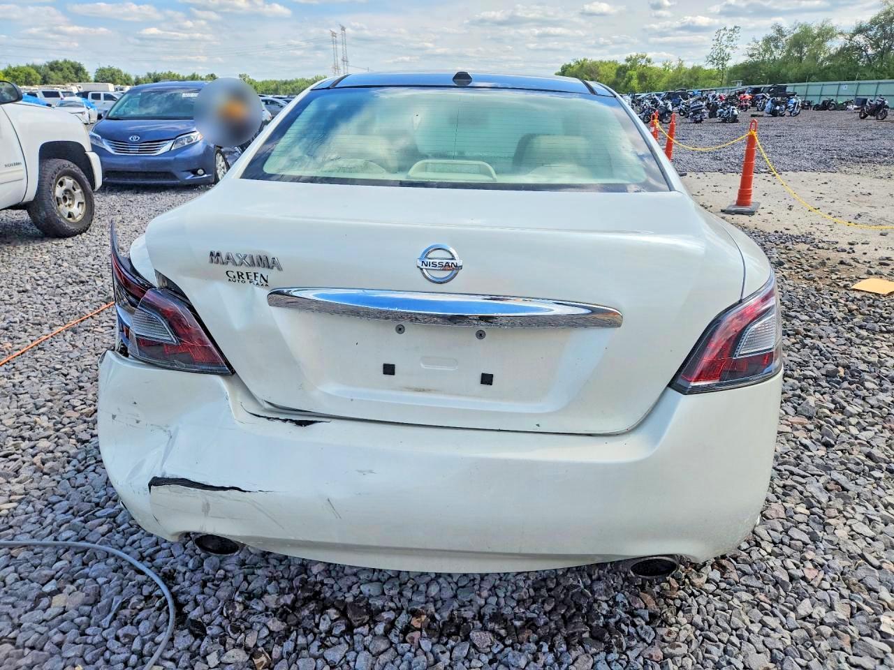 2014 Nissan Maxima 3.5 Sv White vin: 1N4AA5AP3EC473770