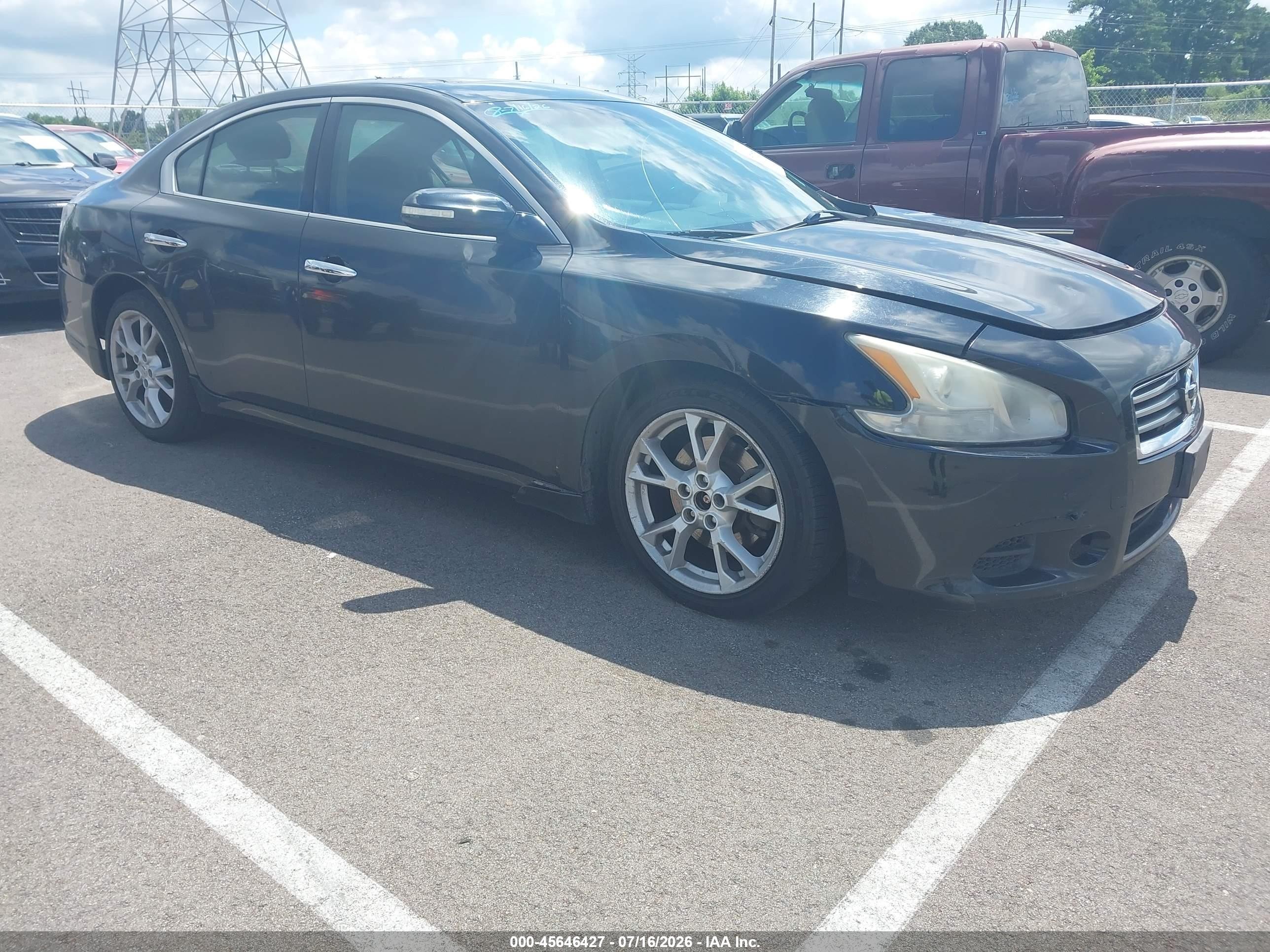 2014 Nissan Maxima 3.5 Sv Black vin: 1N4AA5AP3EC912420