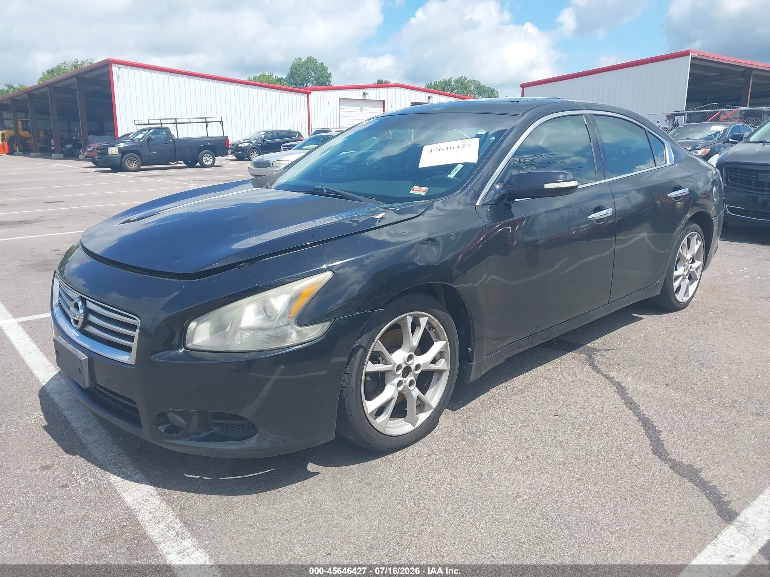 2014 Nissan Maxima 3.5 Sv Black vin: 1N4AA5AP3EC912420