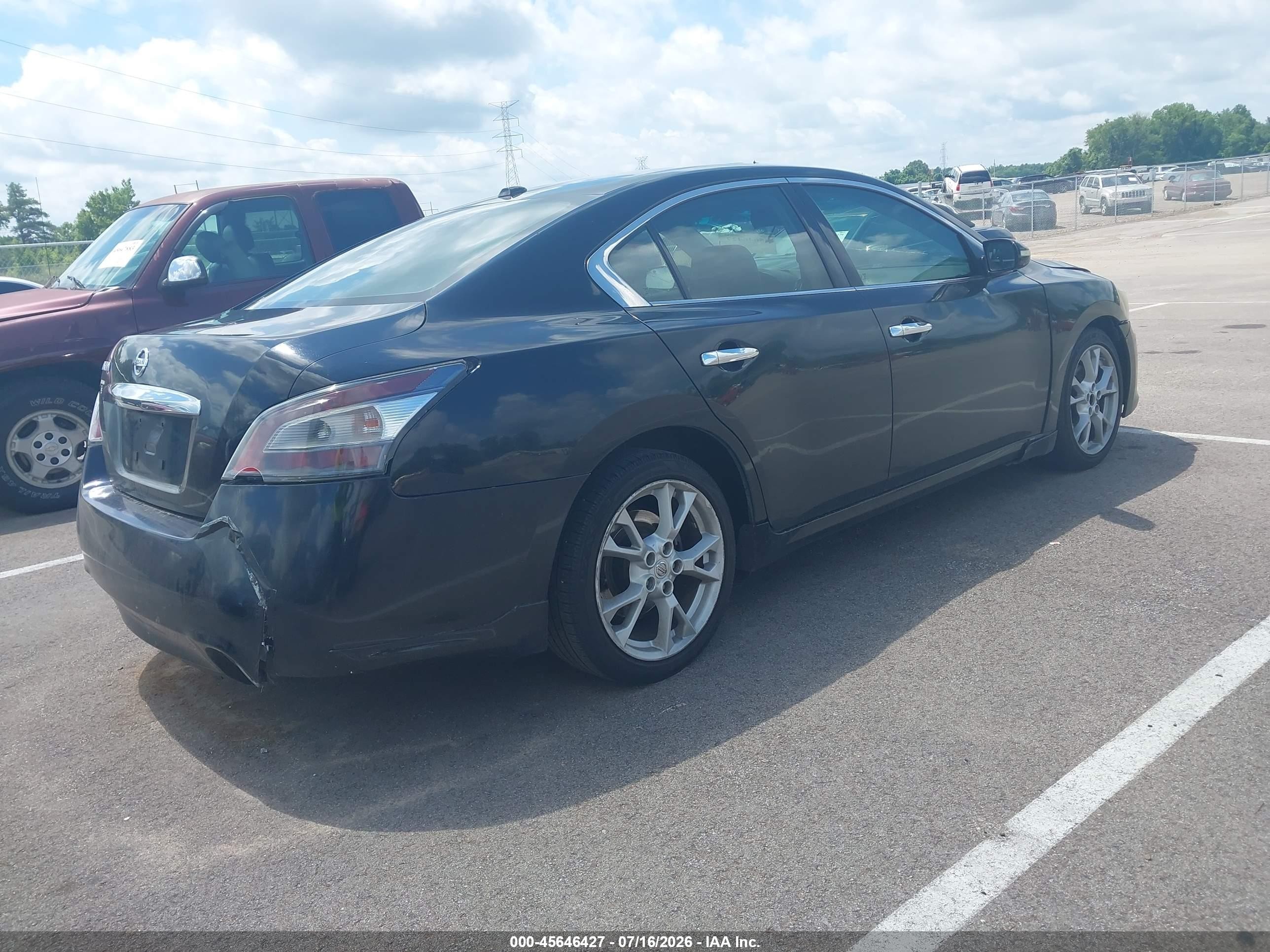 2014 Nissan Maxima 3.5 Sv Black vin: 1N4AA5AP3EC912420
