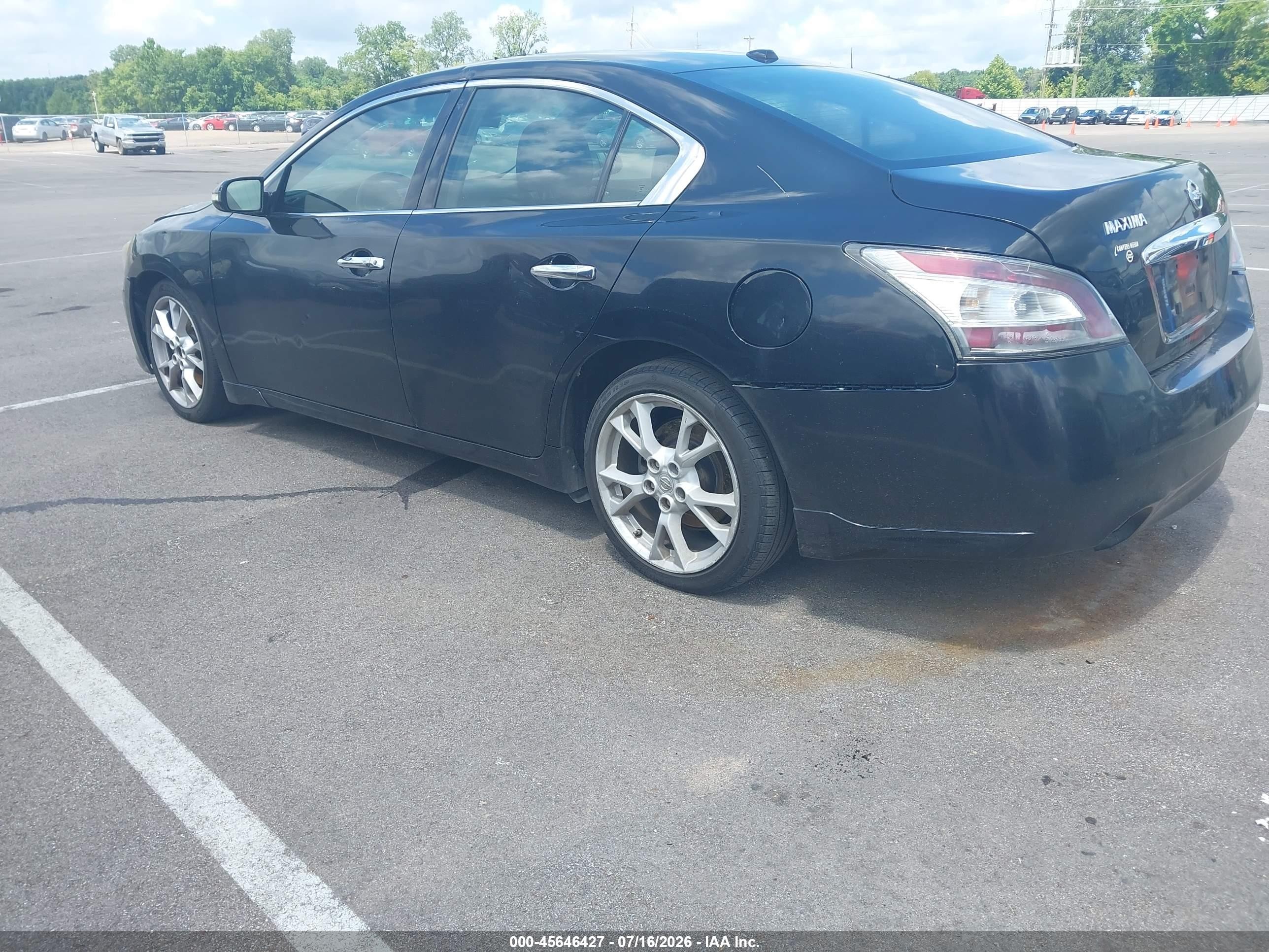 2014 Nissan Maxima 3.5 Sv Black vin: 1N4AA5AP3EC912420