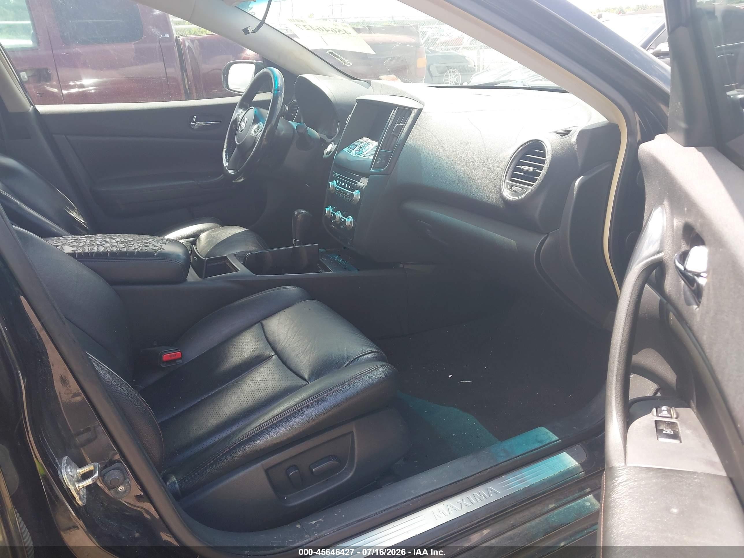 2014 Nissan Maxima 3.5 Sv Black vin: 1N4AA5AP3EC912420