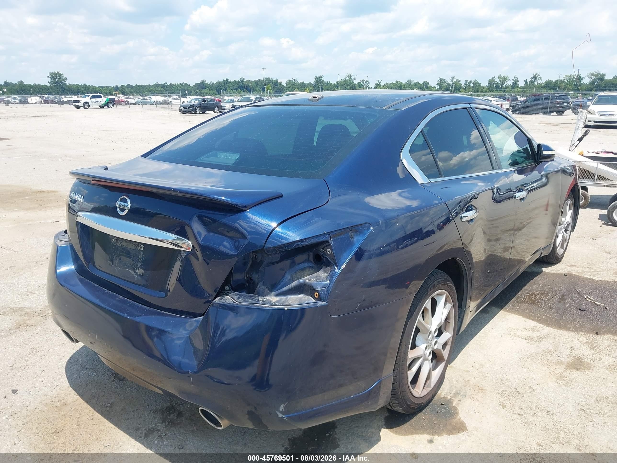 2014 Nissan Maxima 3.5 Sv Синий vin: 1N4AA5AP3EC914149