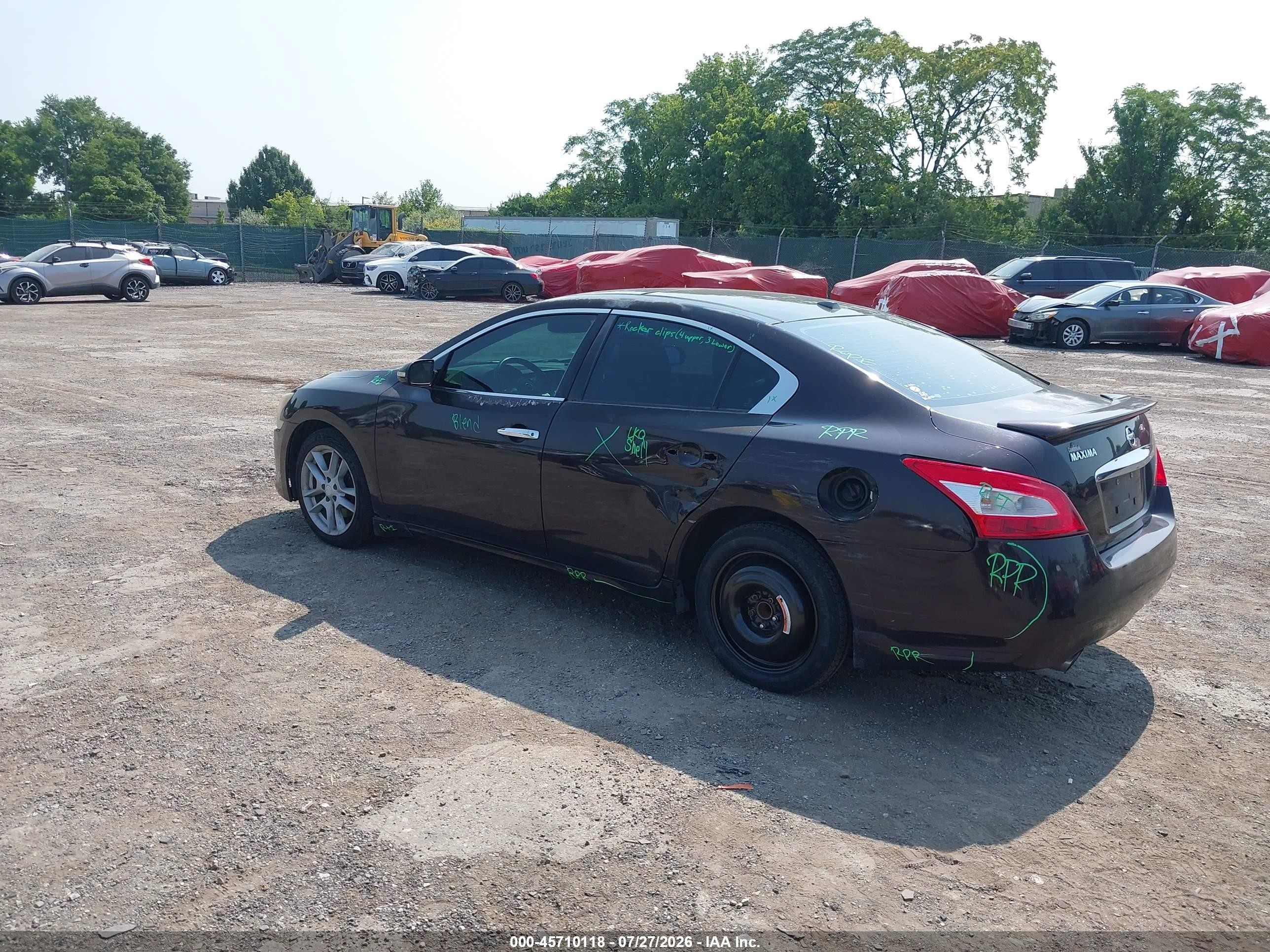 2010 Nissan Maxima 3.5 Sv Black vin: 1N4AA5AP4AC828150