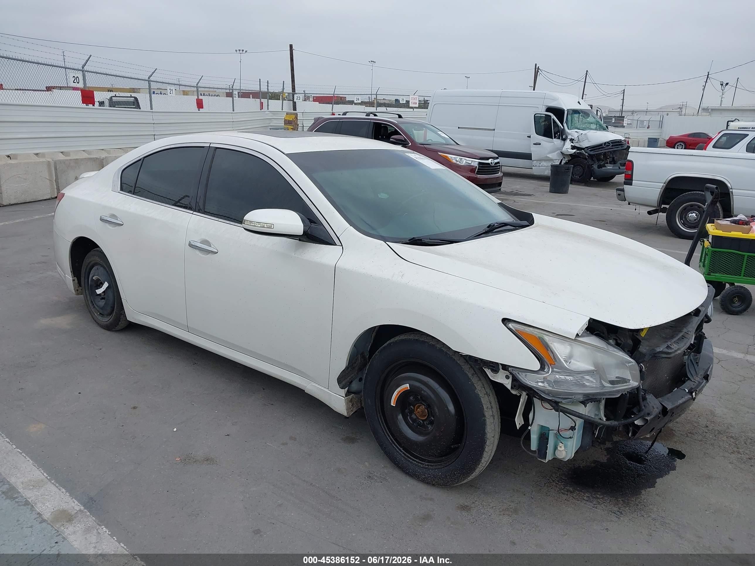 2010 Nissan Maxima 3.5 Sv White vin: 1N4AA5AP4AC862833